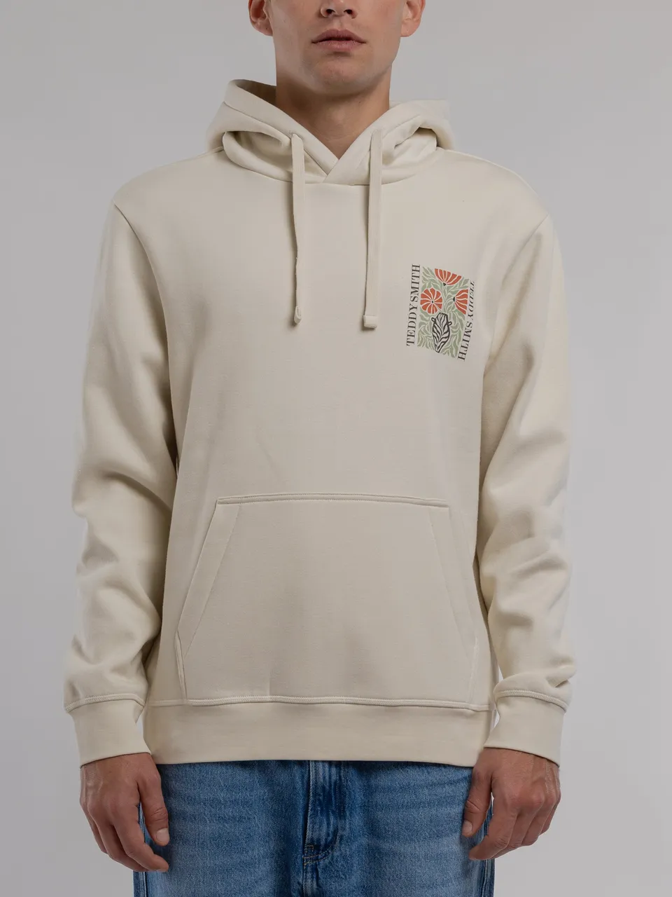 Teddy Smith S-Panorama Hood sweat capuche crème coton