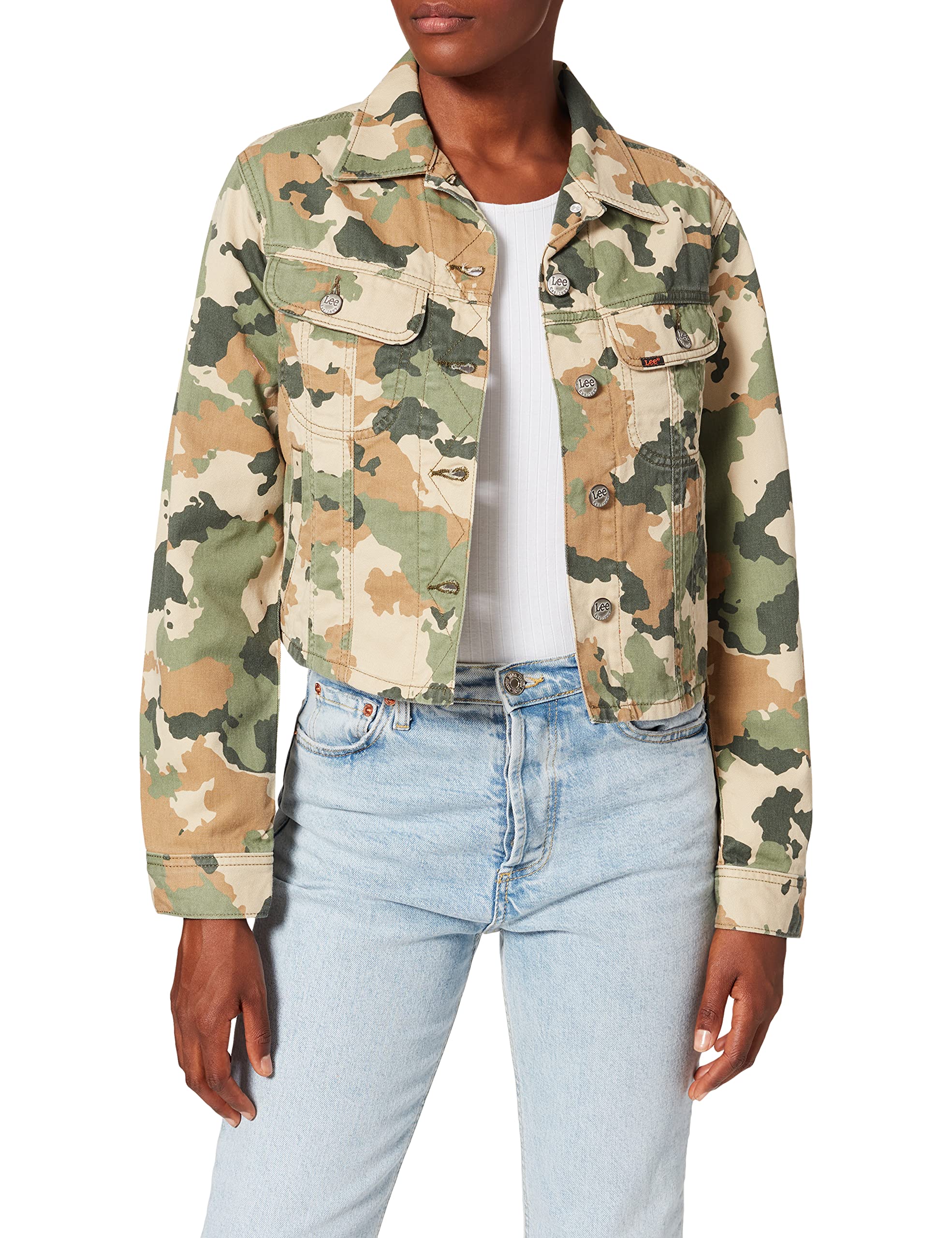 Lee Cropped Rider Veste Jean Femme Cropped