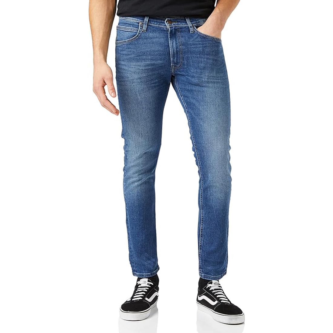 Lee Luke jean droit homme délavé gris