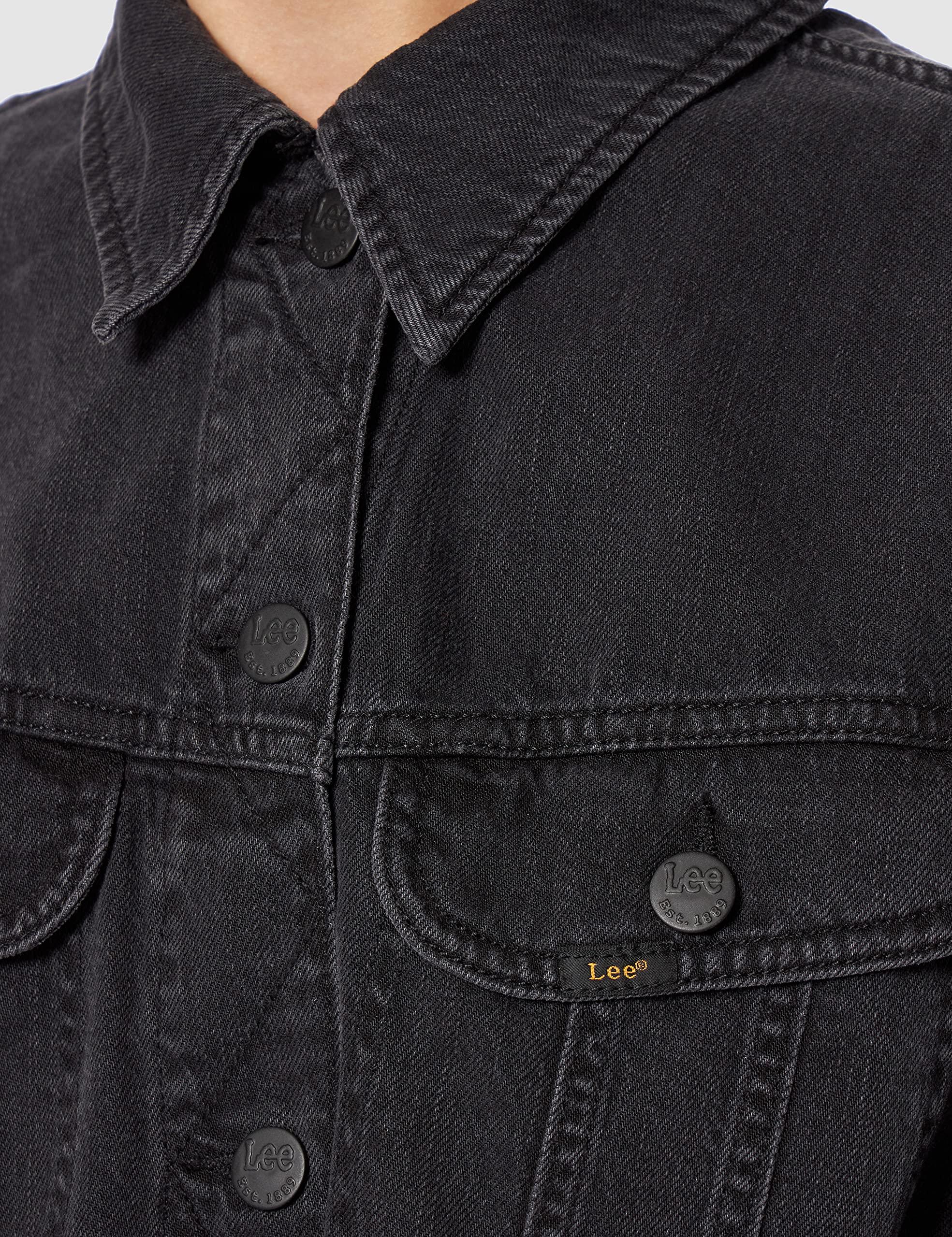 Lee Belted Rider veste en jean noir ceinturée