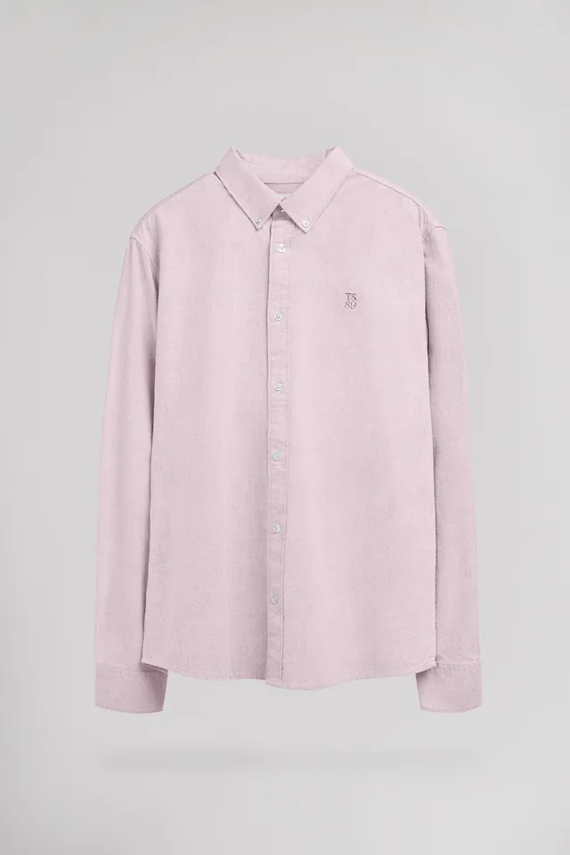Teddy Smith C-Stan ML chemise oxford rose homme