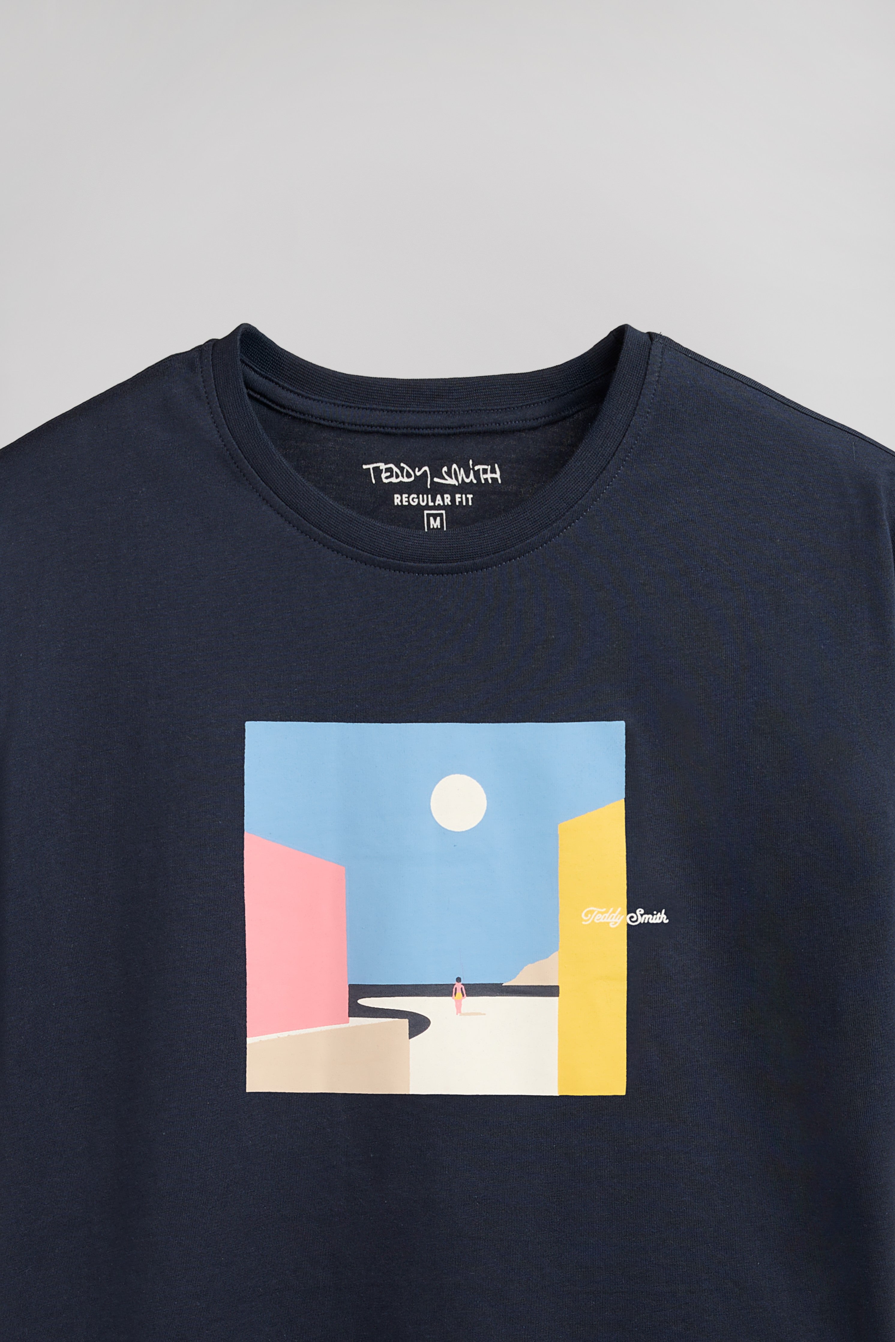 Teddy Smith T-Minimalist MC t-shirt Total Navy col rond