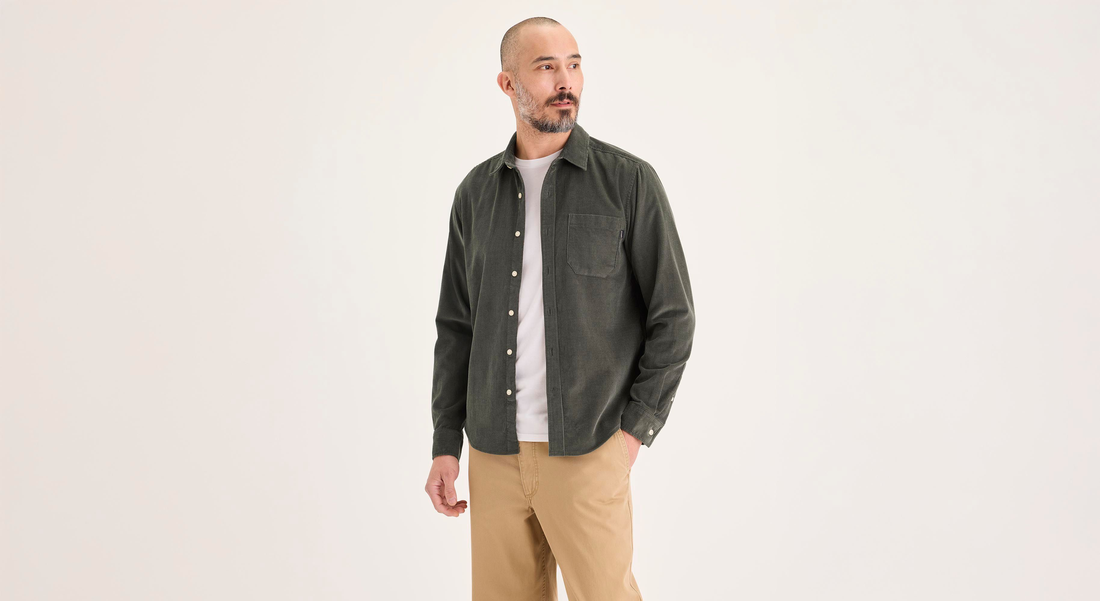 Dockers Ultimate chemise regular homme verte coton
