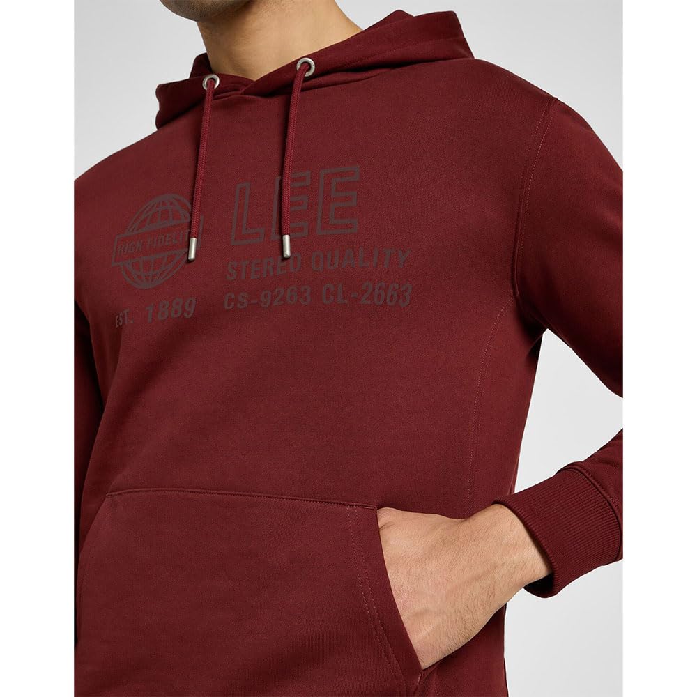 Lee Seasonal Hoodie sweat homme L bleu encre regular