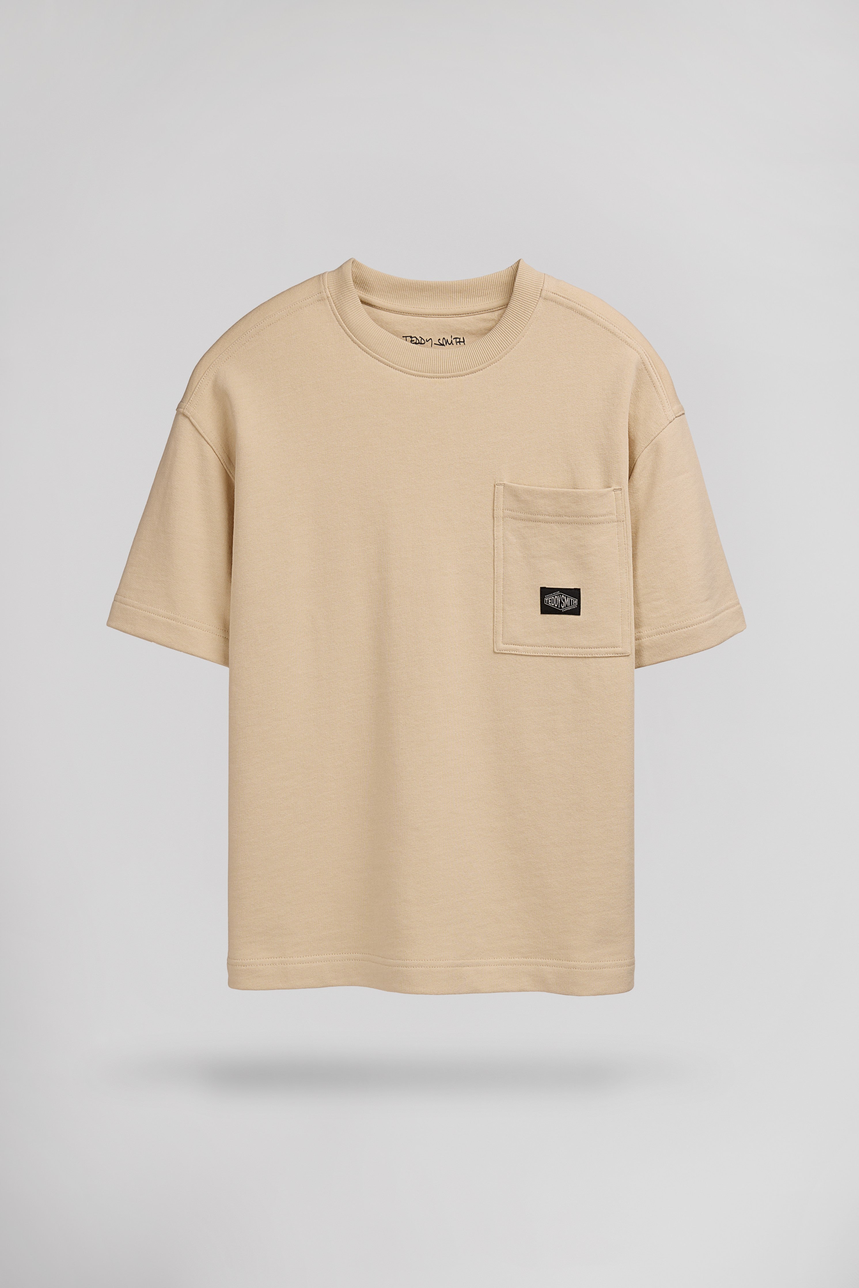 Teddy Smith S-Och RC JR sweat beige clair manches courtes