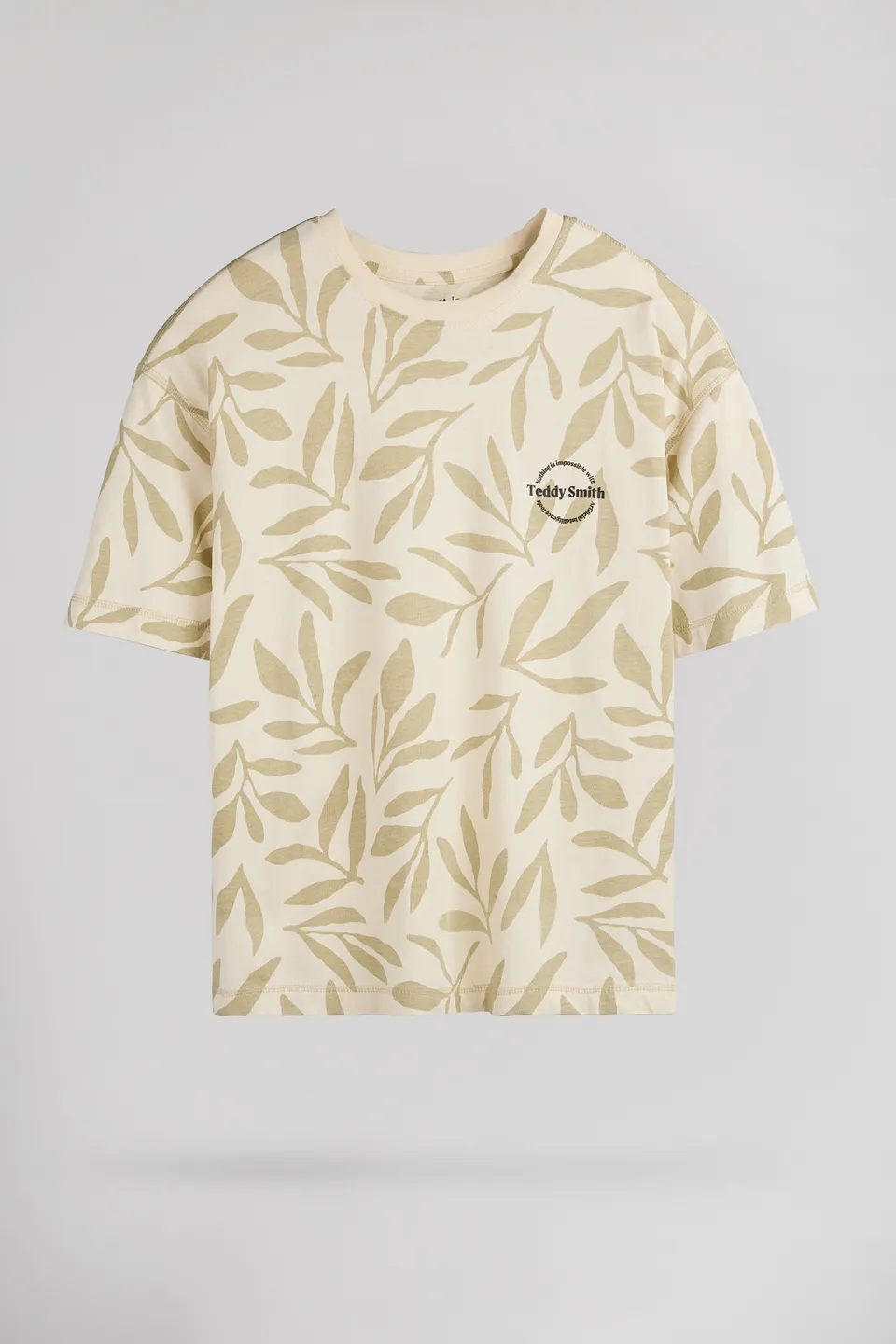 Teddy Smith T-Aresk MC JR t-shirt garçon floral crème