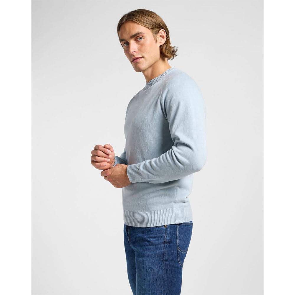 Lee Clean Raglan Sweater sweat homme gris taille M coton