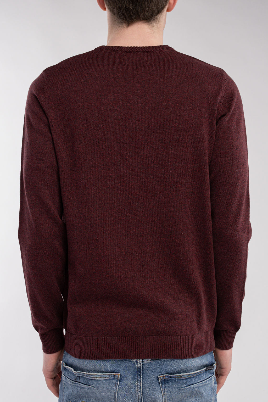 Teddy Smith Pulser 3 pull bordeaux foncé col V