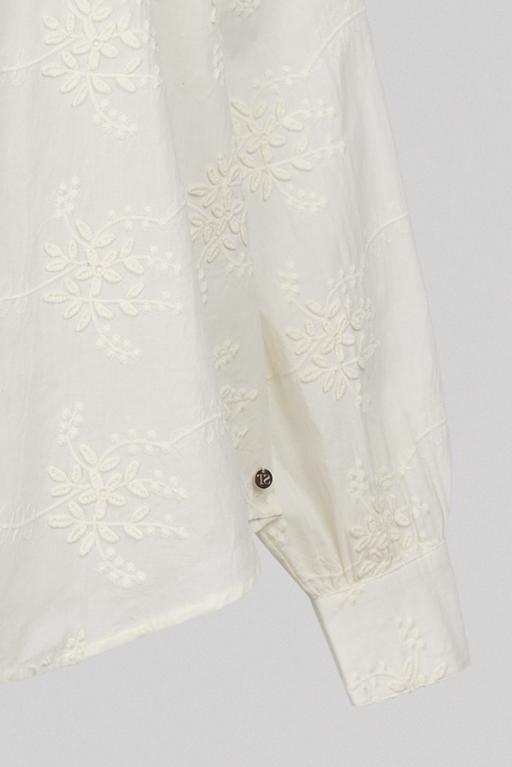 Teddy Smith C-Capucine chemise middle white broderie