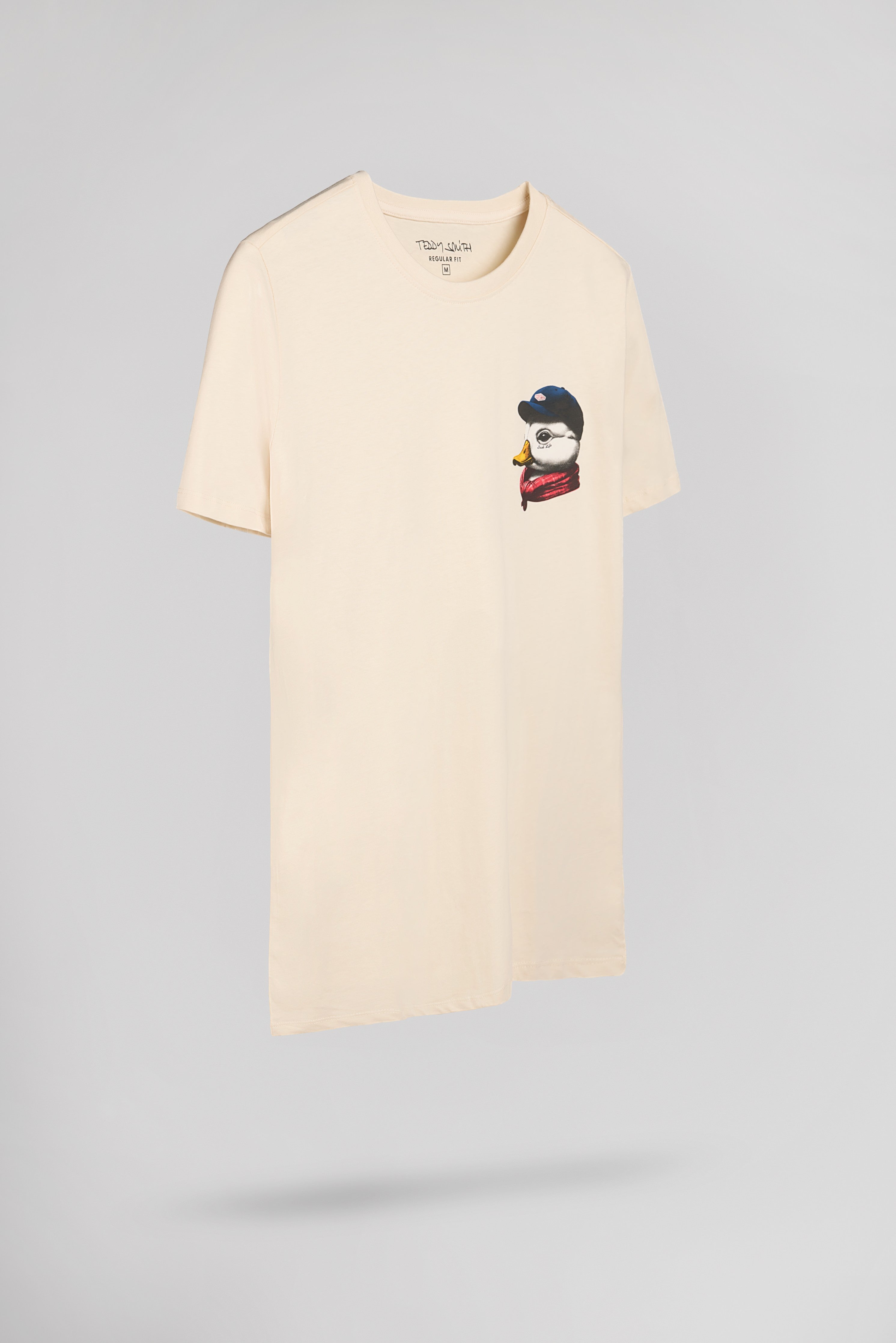 TEDDY SMITH T-DUCK MC CREAM t-shirt homme crème col rond