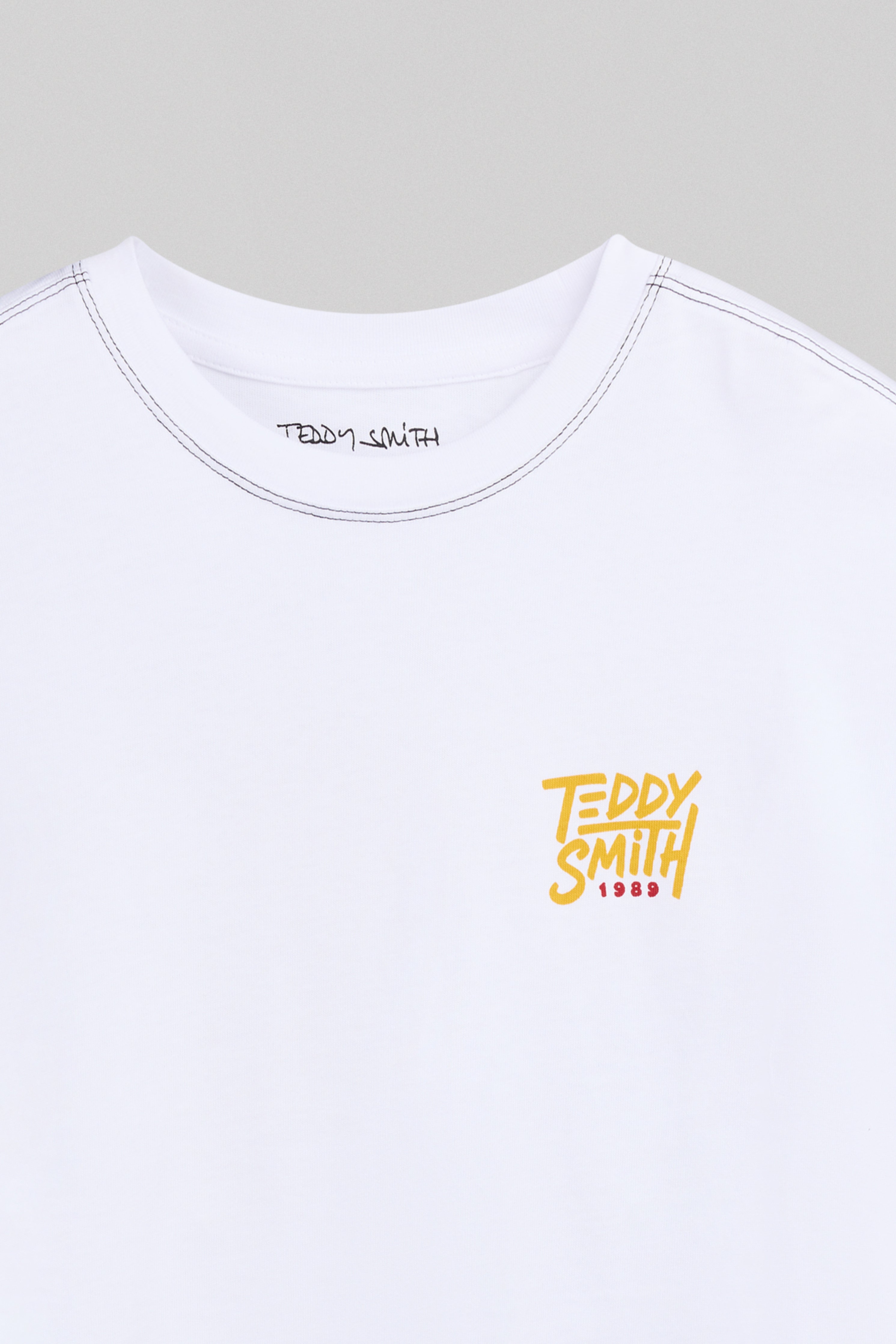 Teddy Smith T-Sam MC JR t-shirt garçon blanc imprimé