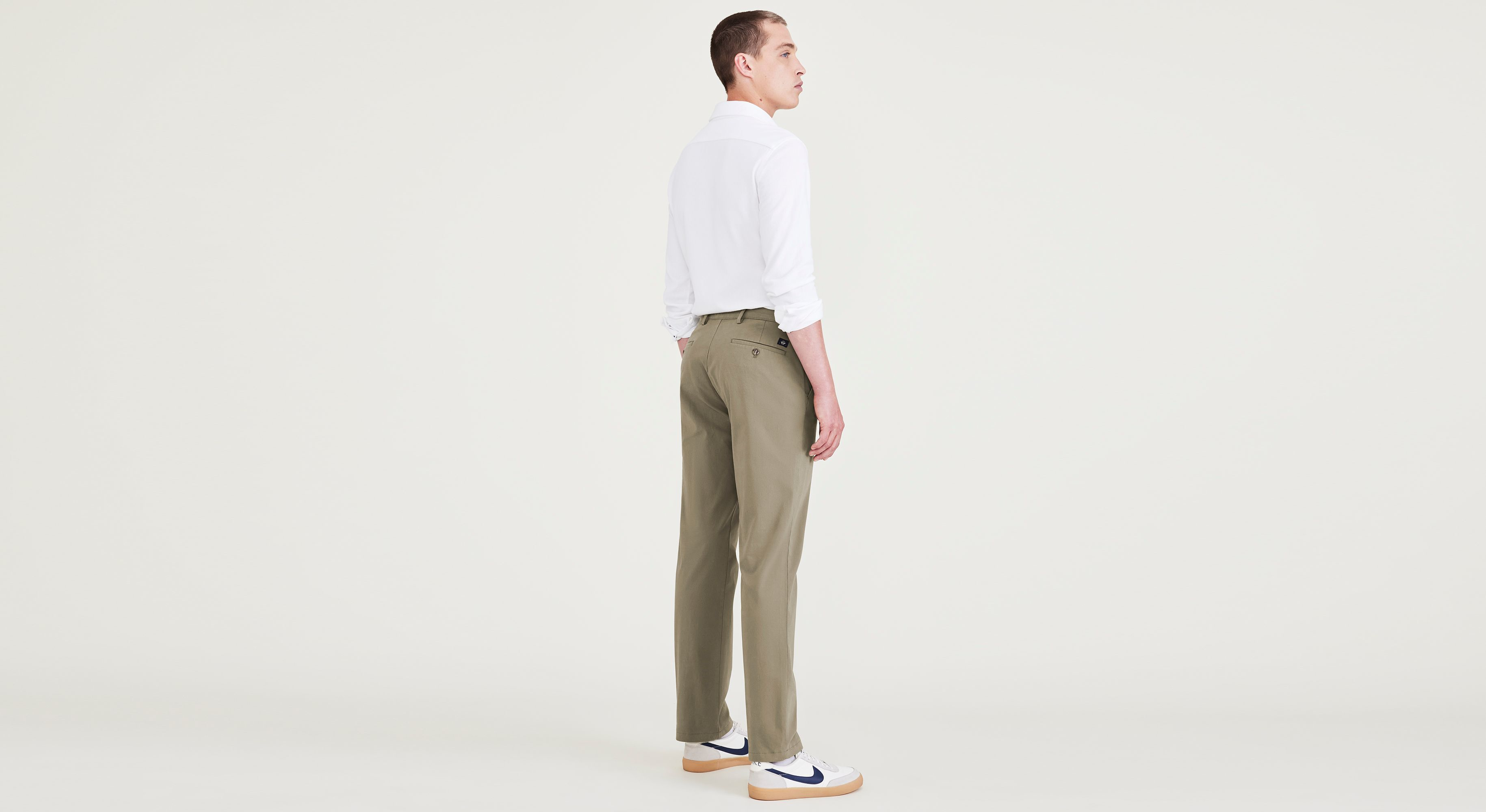 Dockers Crafted Khaki Slim Fit chino camouflage vert stretch