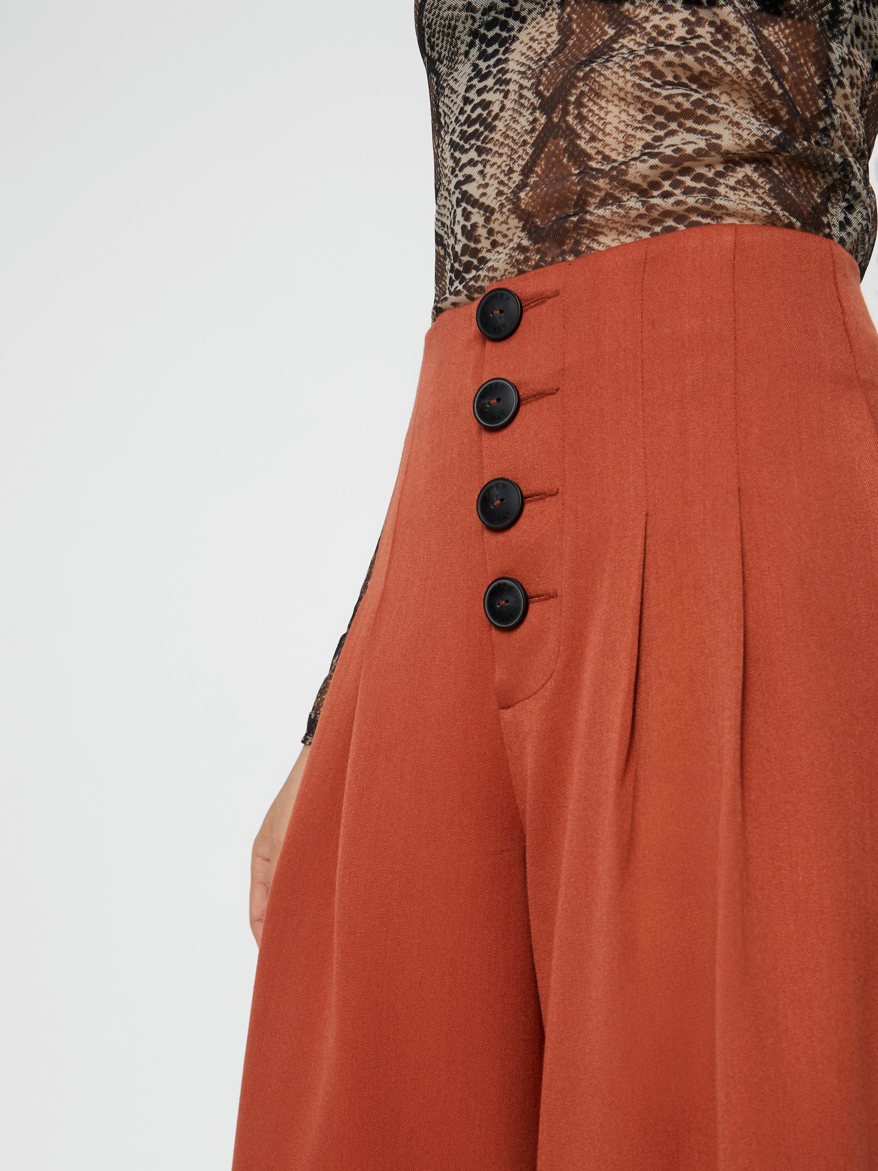 Noisy May pantalon cropped taille haute coupe large