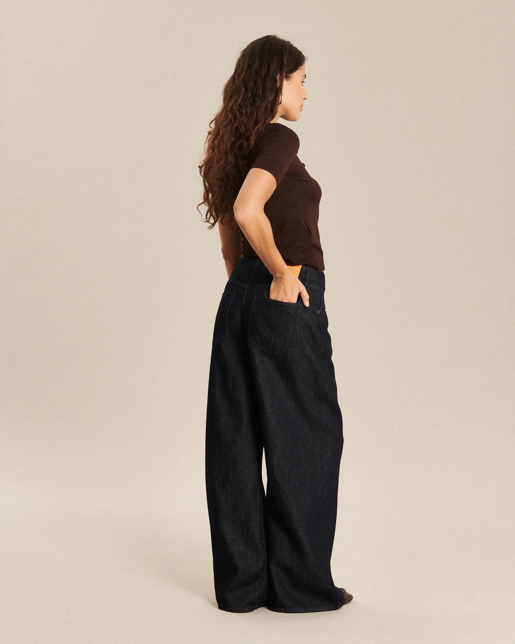 Labdip Vera jean droit bleu brut tencel fluide