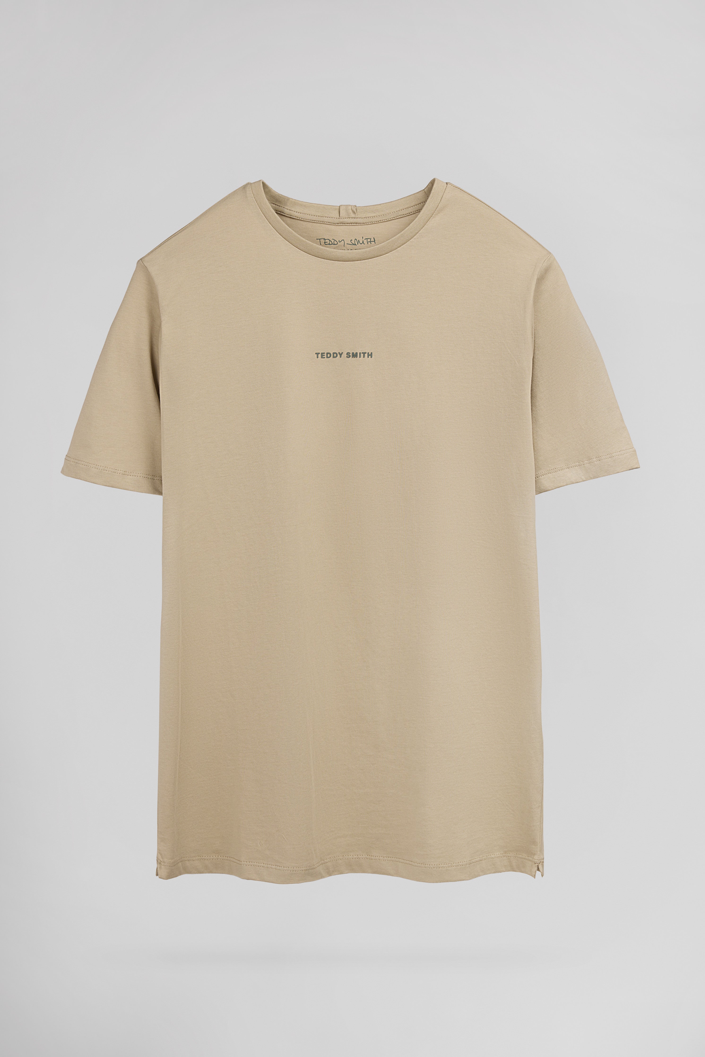 Teddy Smith T-Soy 2 MC t-shirt beige uni coton