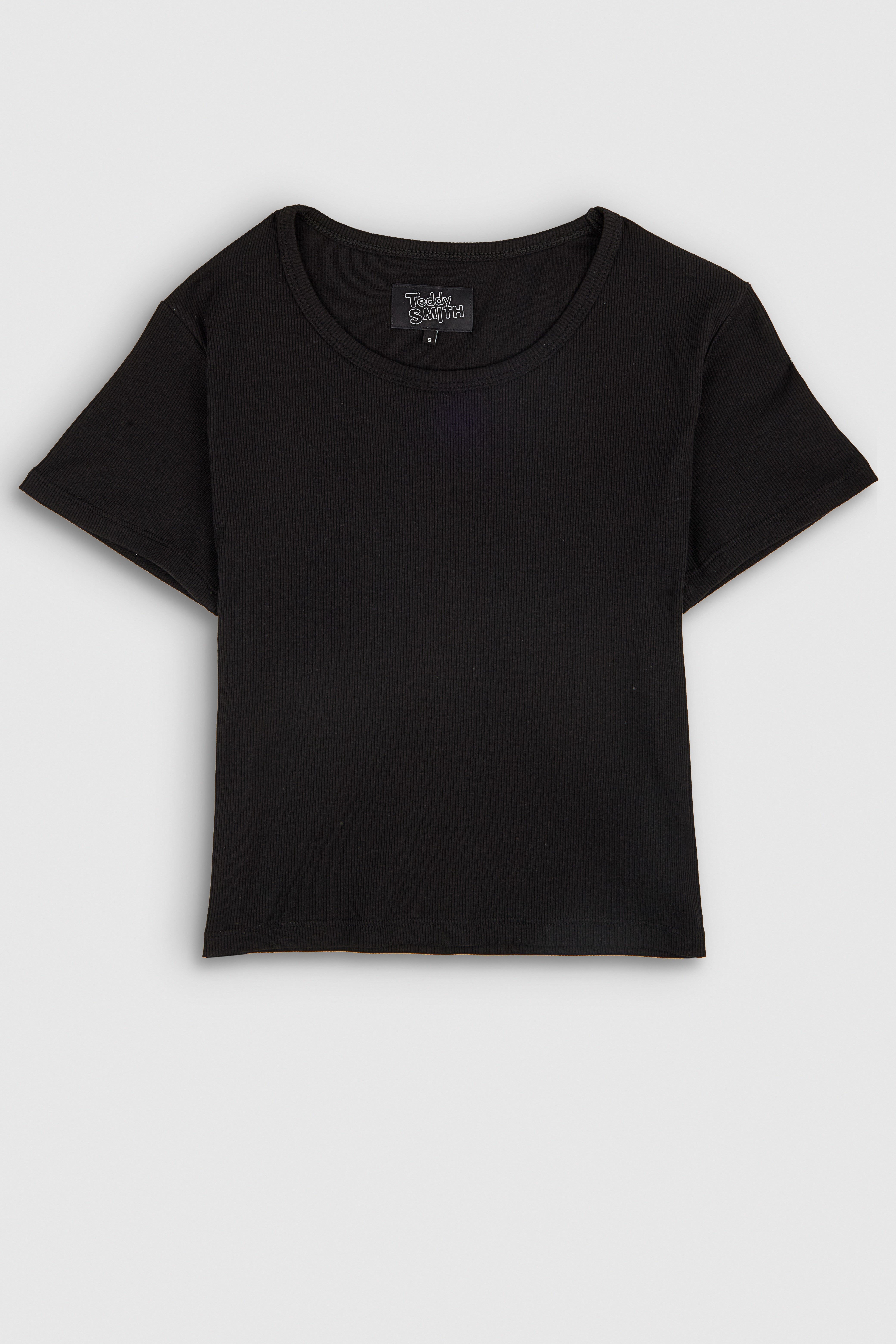 Teddy Smith T-Rema MC t-shirt noir côtelé