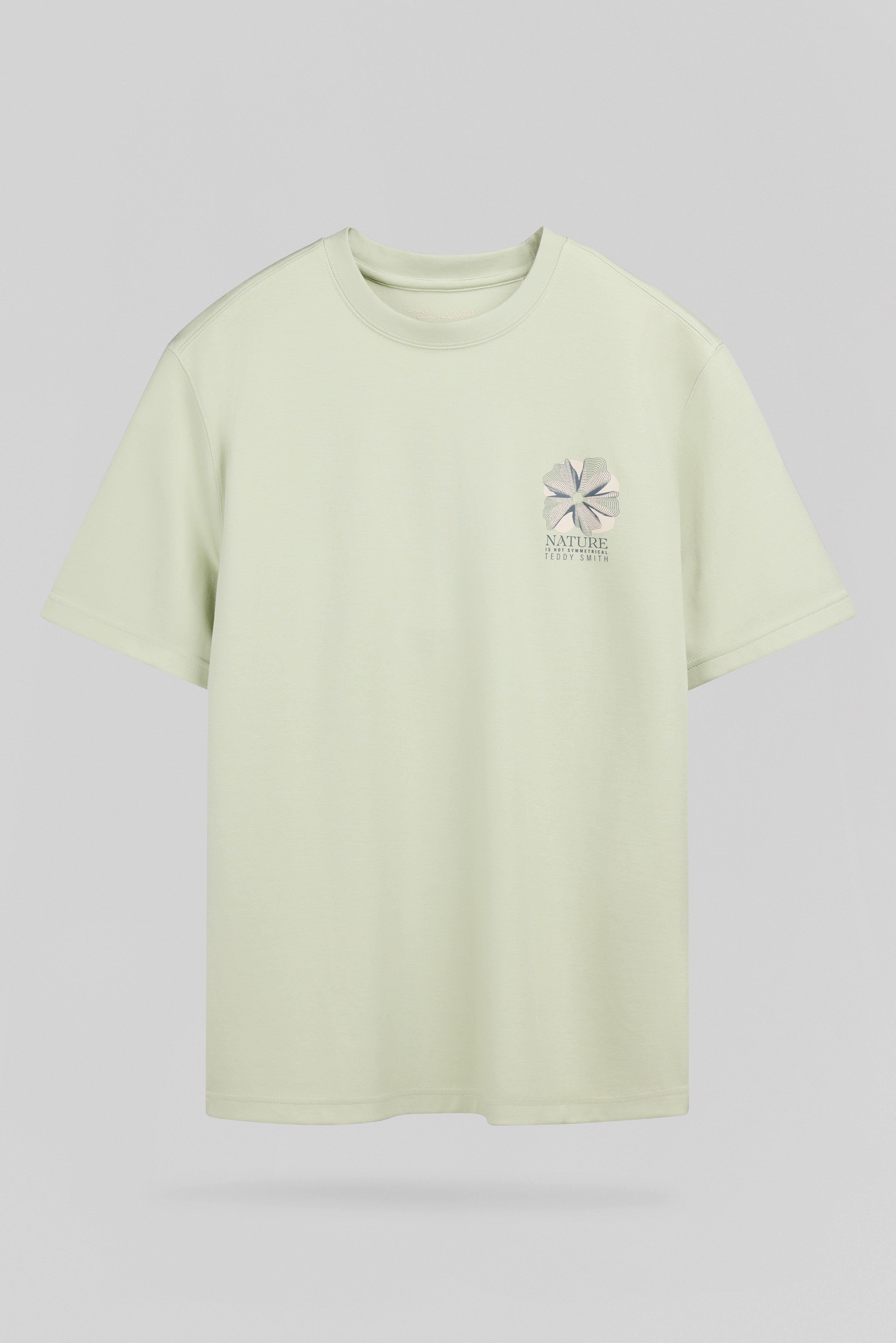 Teddy Smith T-Nature MC t-shirt vert nacre ample coton