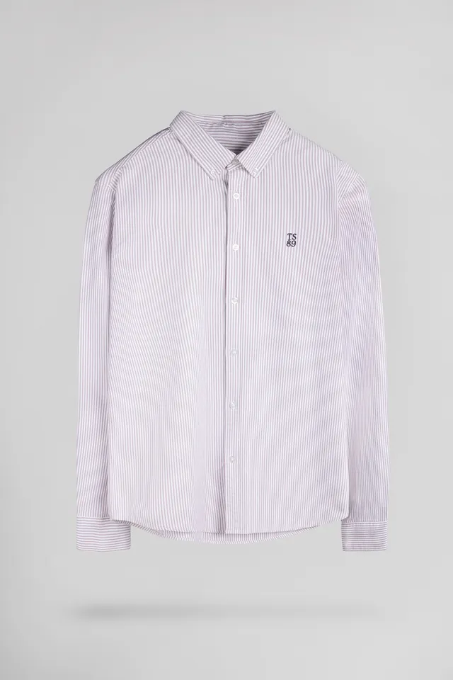 Teddy Smith C-Stanley ML chemise rayures framboise homme