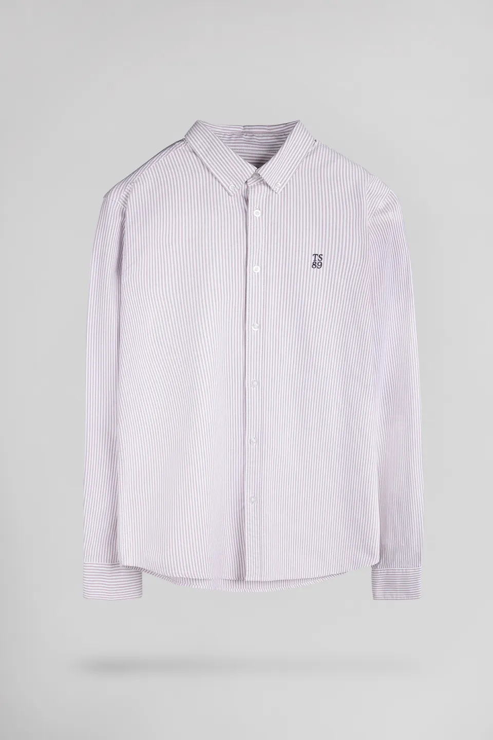 Teddy Smith C-Stanley ML chemise rayures framboise homme