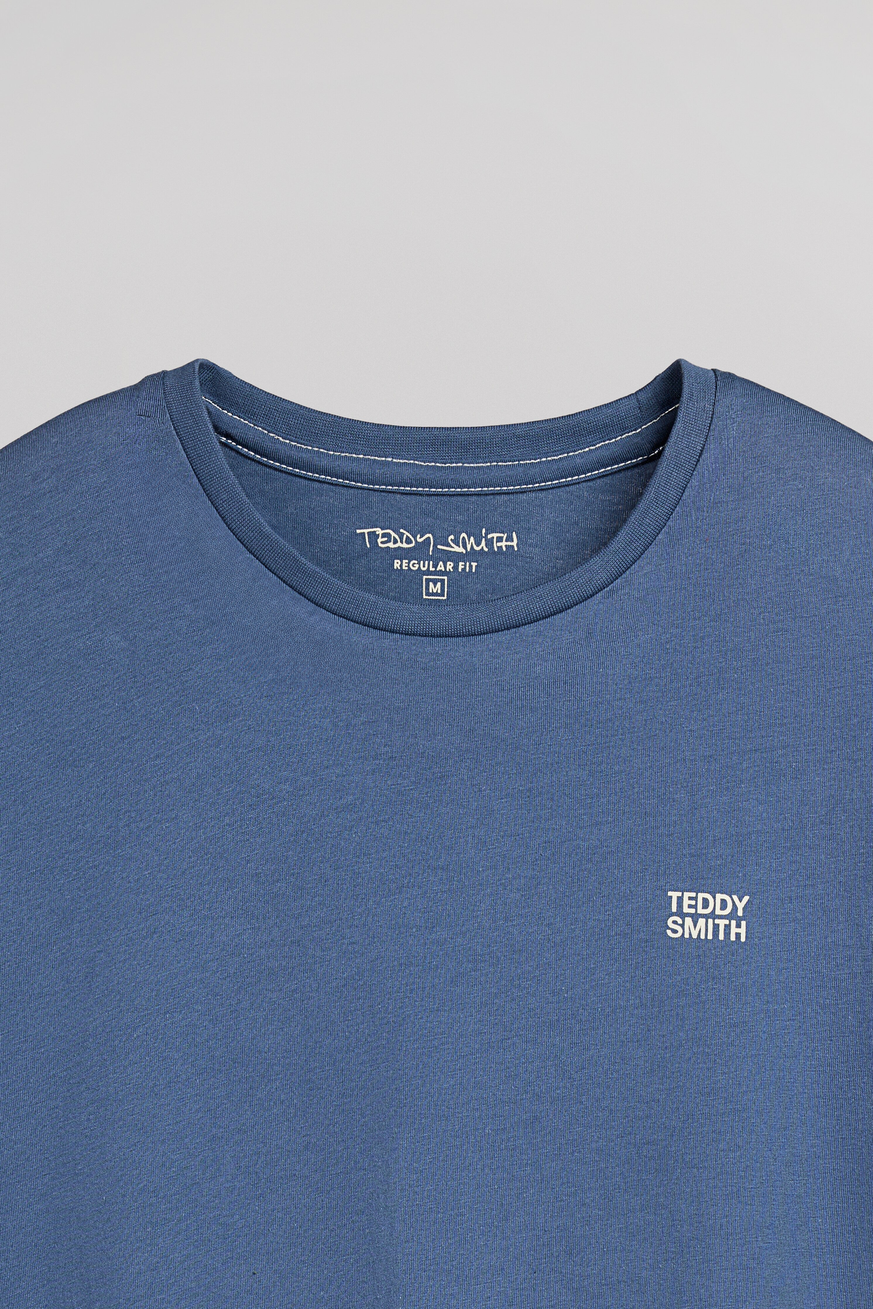 Teddy Smith The Tee 1 MC t-shirt col rond Faded Indigo