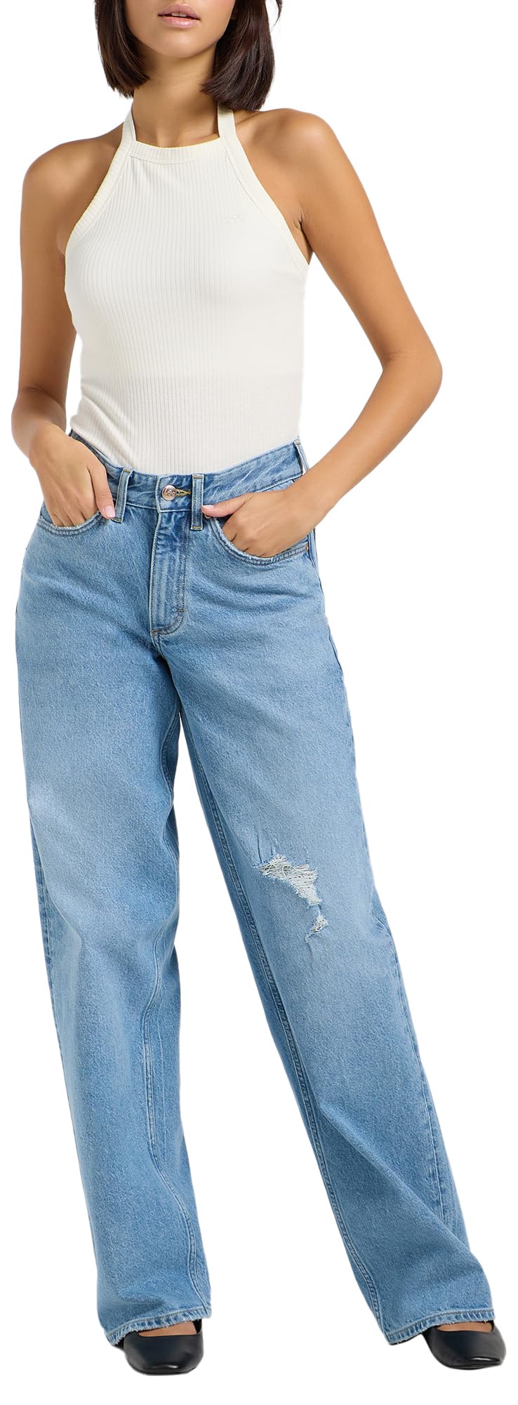 Lee Rider Loose jean femme Blue Koi 28W/31L ample