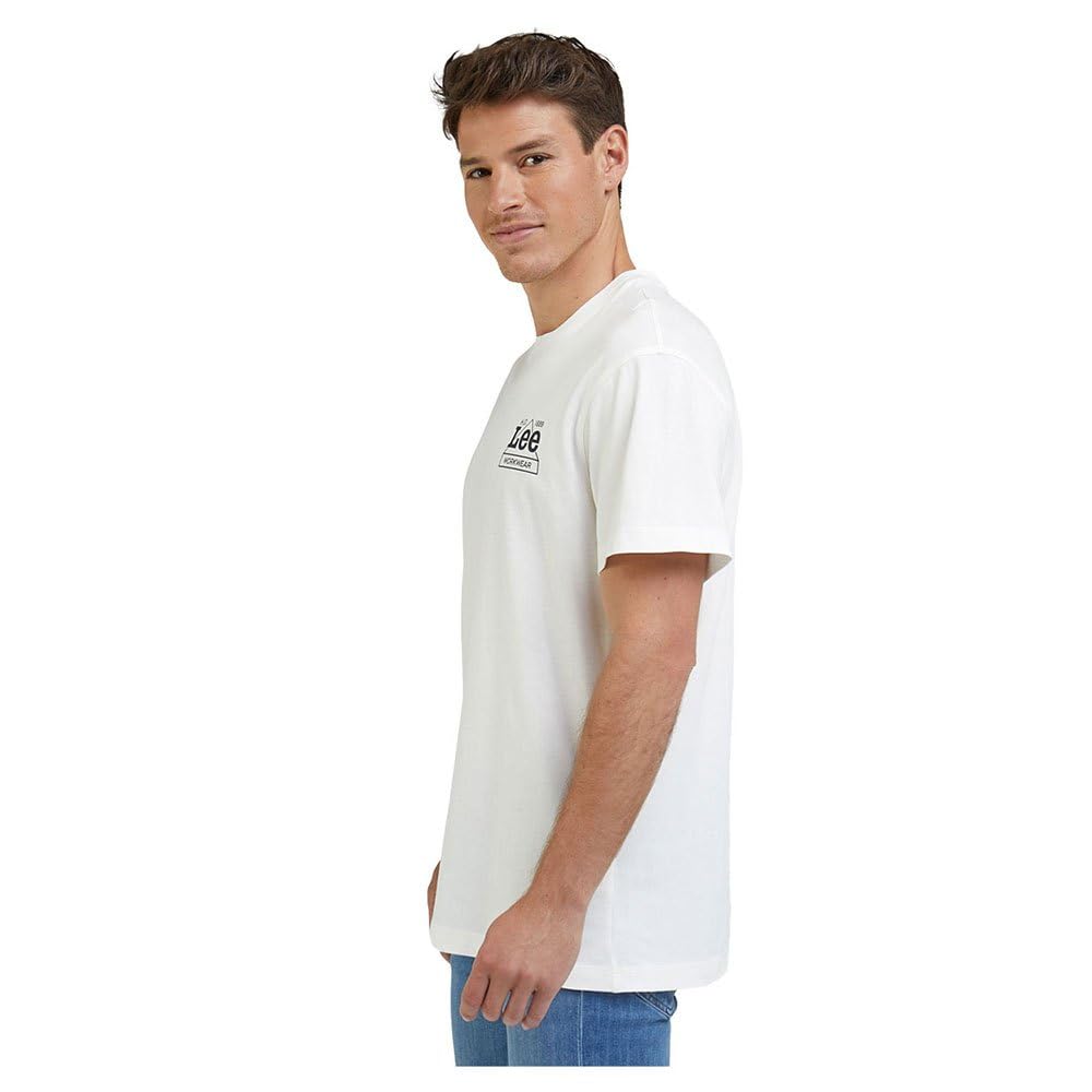 Lee WW Tee t-shirt homme XL écru coton