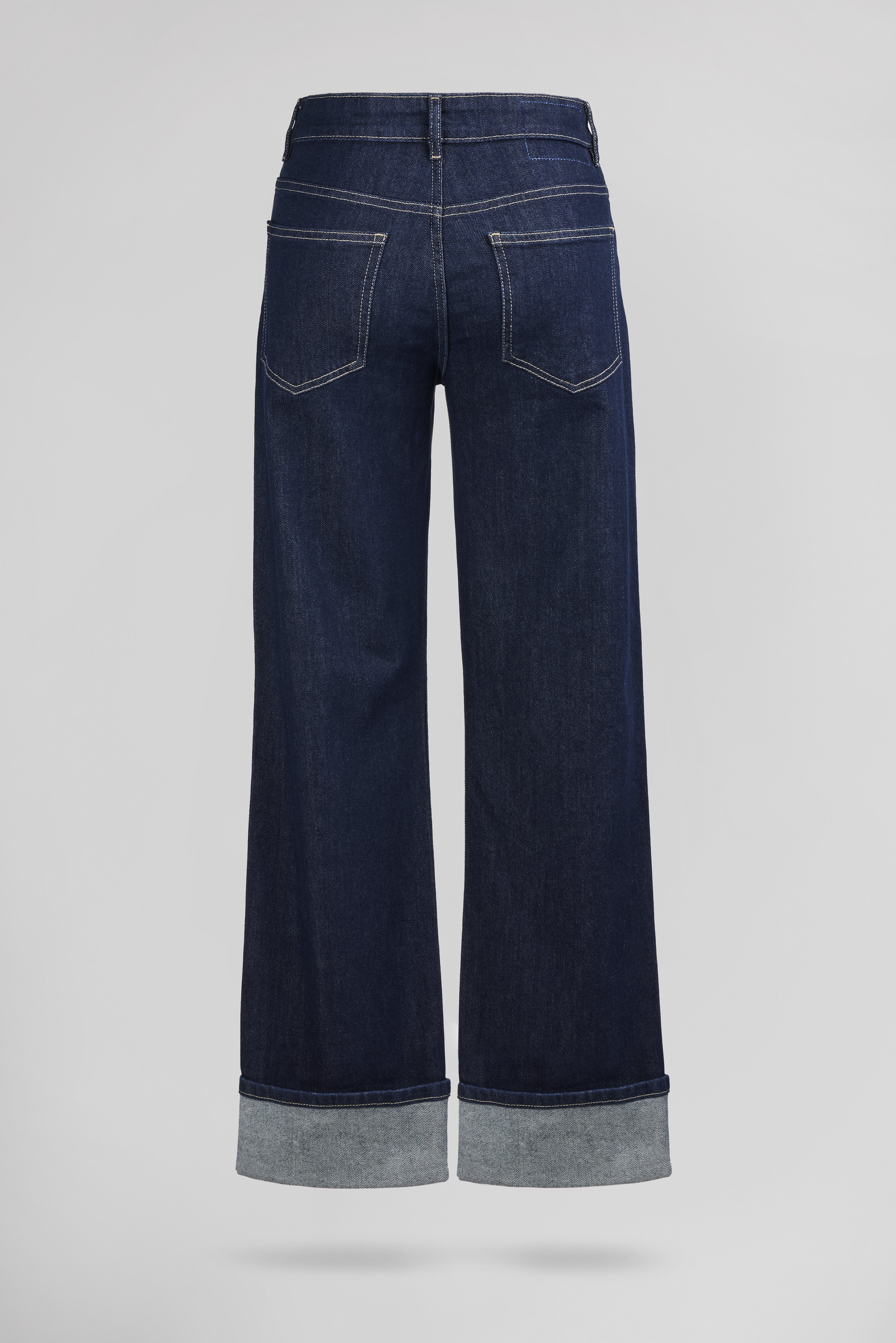 Teddy Smith Boyfriend jean droit bleu foncé revers