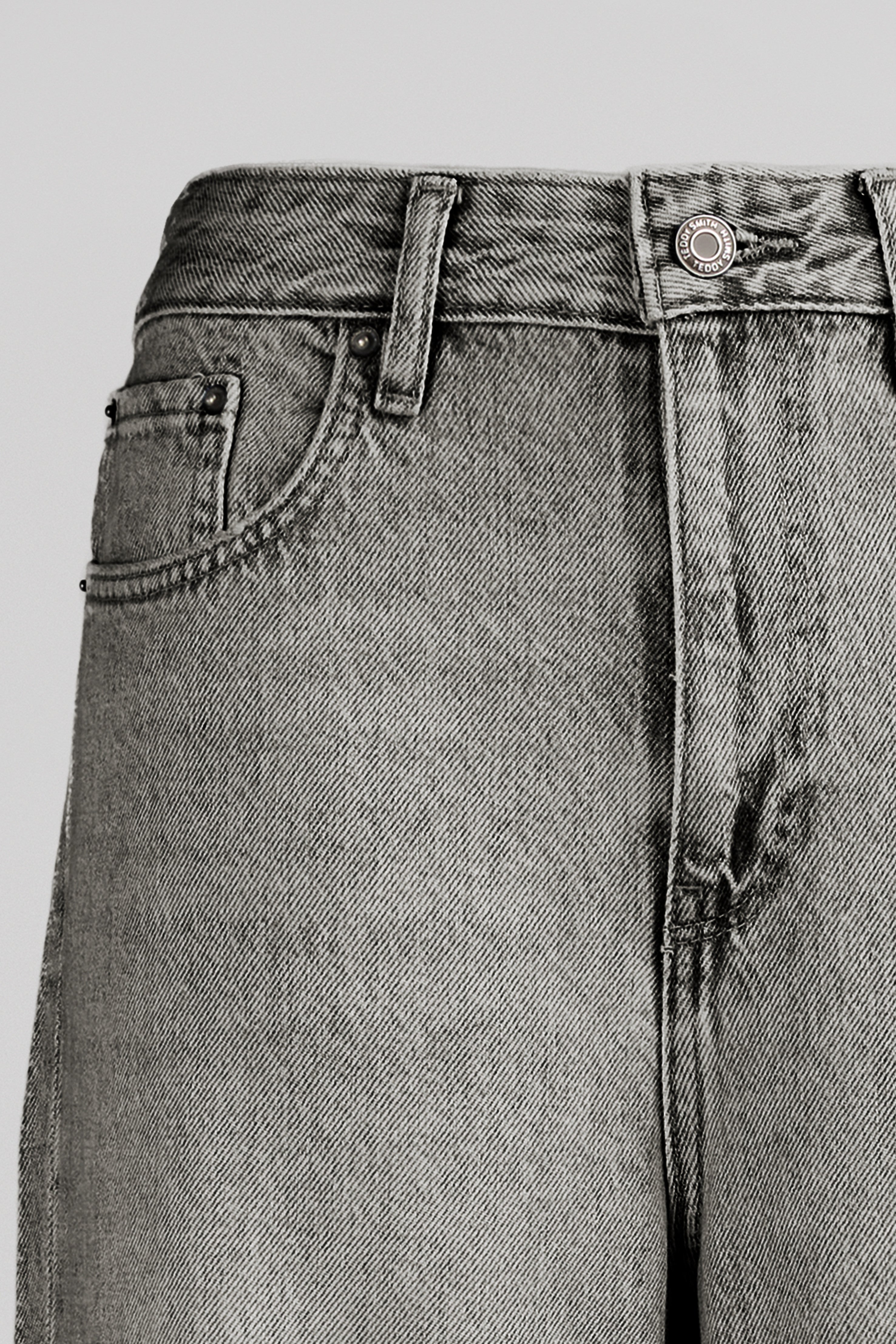 Teddy Smith P-Electra Grey jean droit gris taille haute