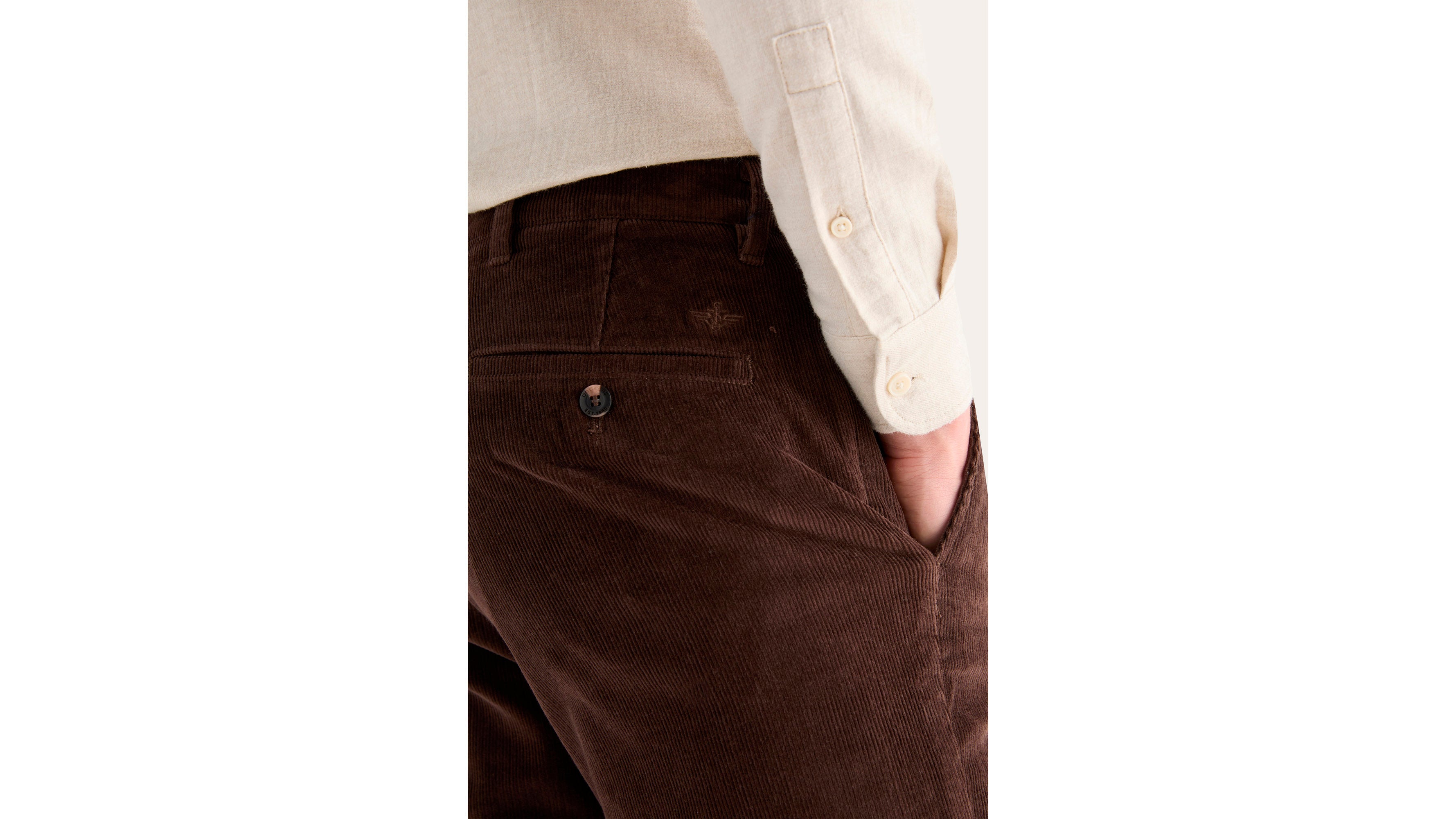 Dockers Crafted Khaki pantalon chino slim marron stretch