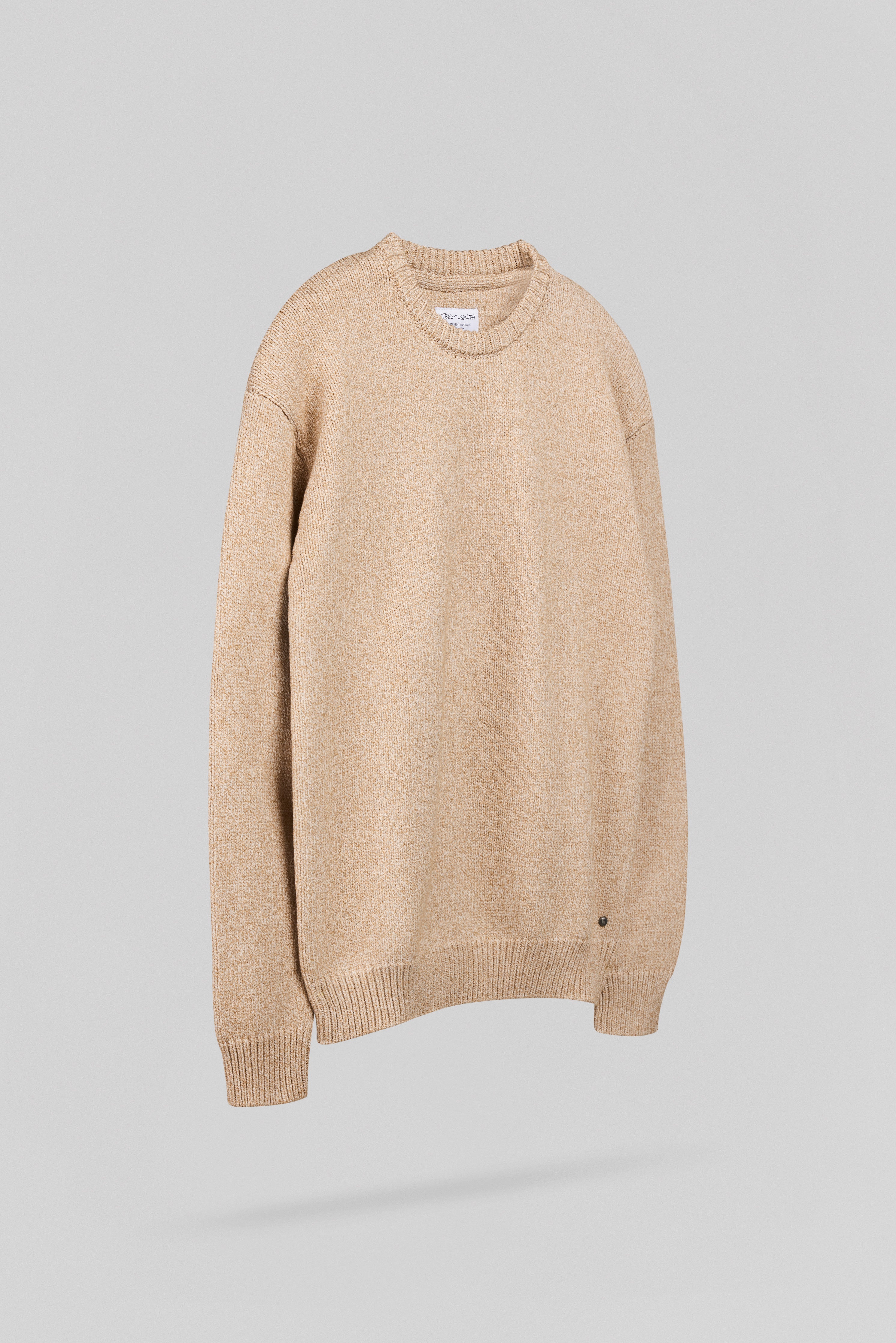 Teddy Smith P-Loic pull beige col rond chiné