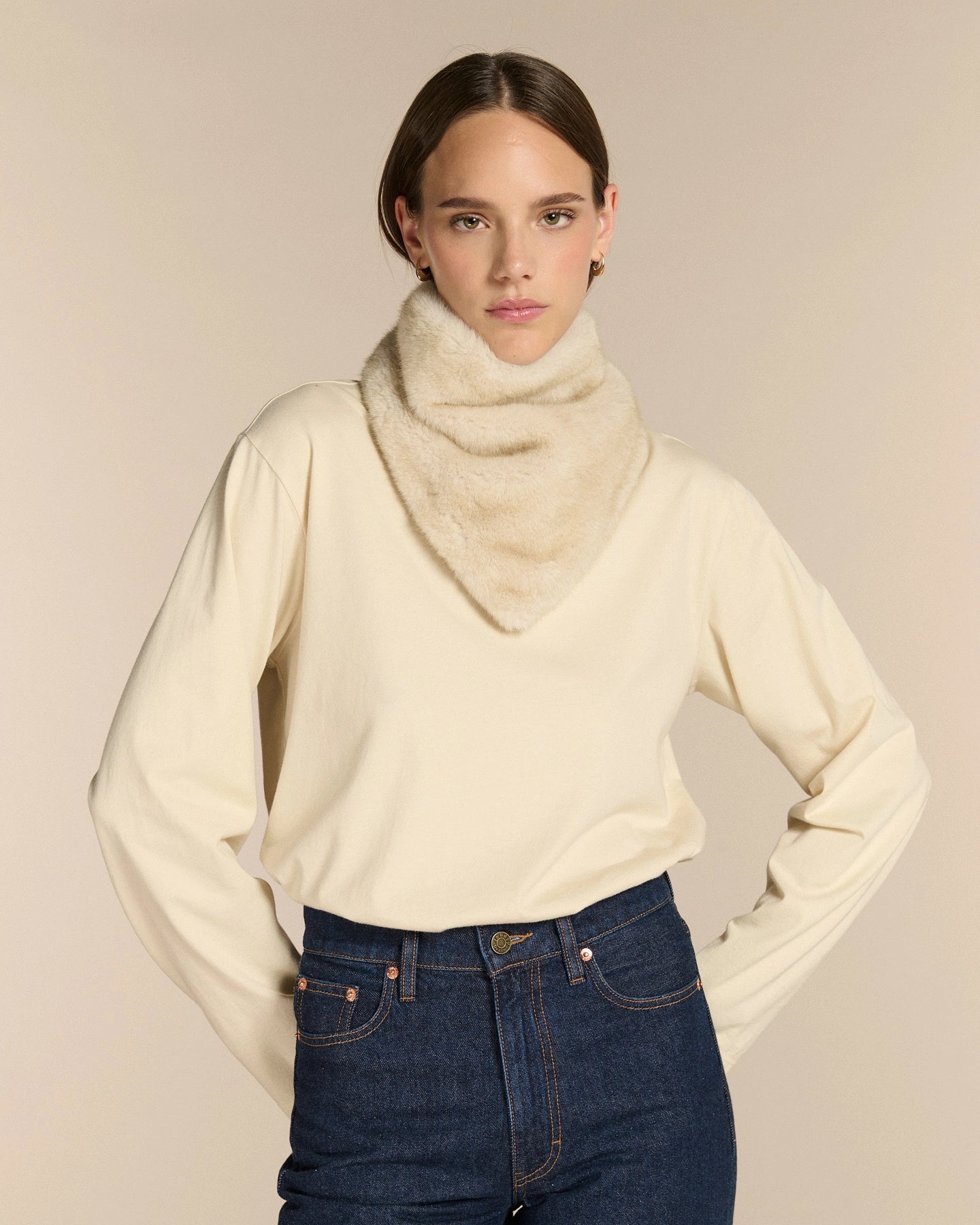 Labdip Alexis Mink Cortina bandana fausse fourrure