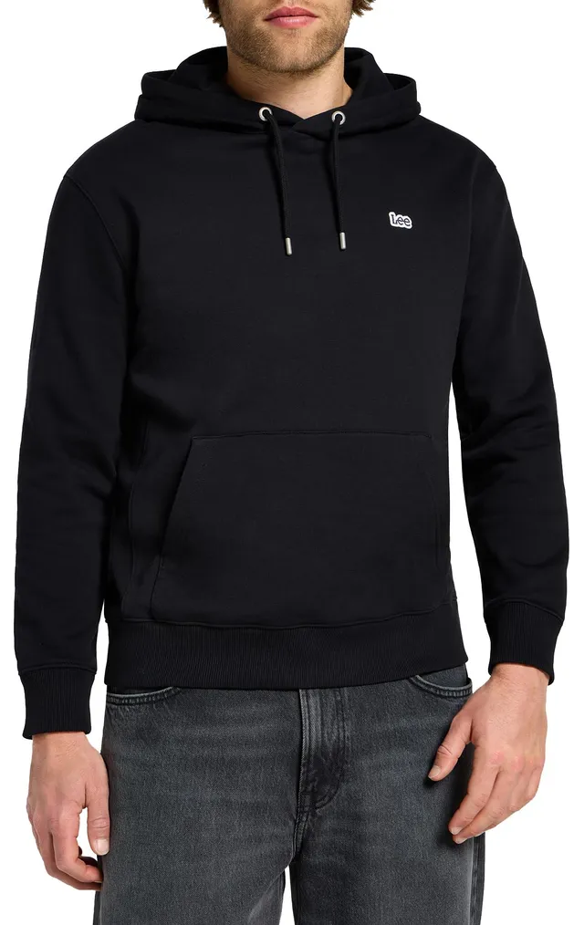 Lee Plain Hoodie sweat capuche homme noir XXL molleton