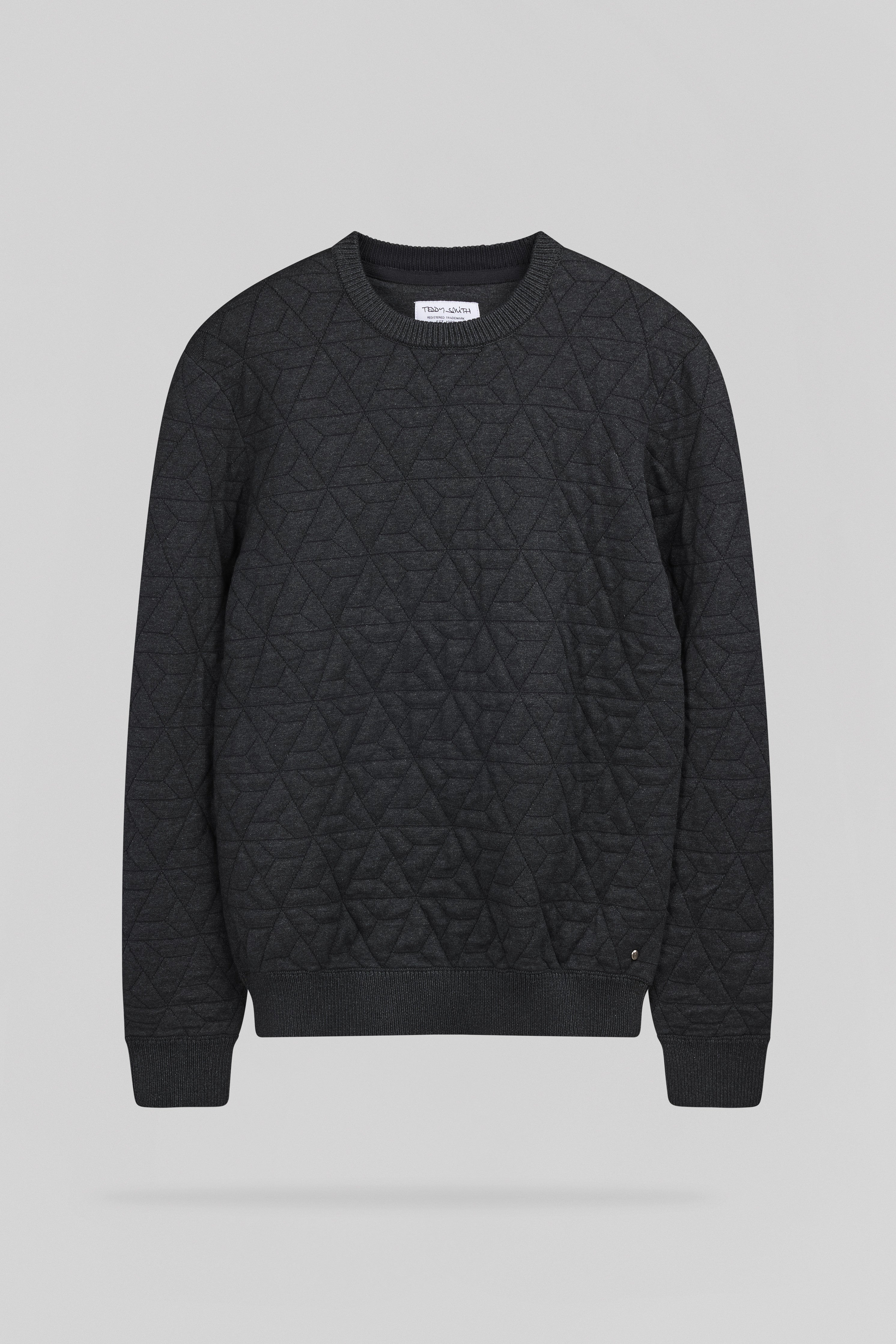 Teddy Smith P-Marvin pull jacquard noir mélangé