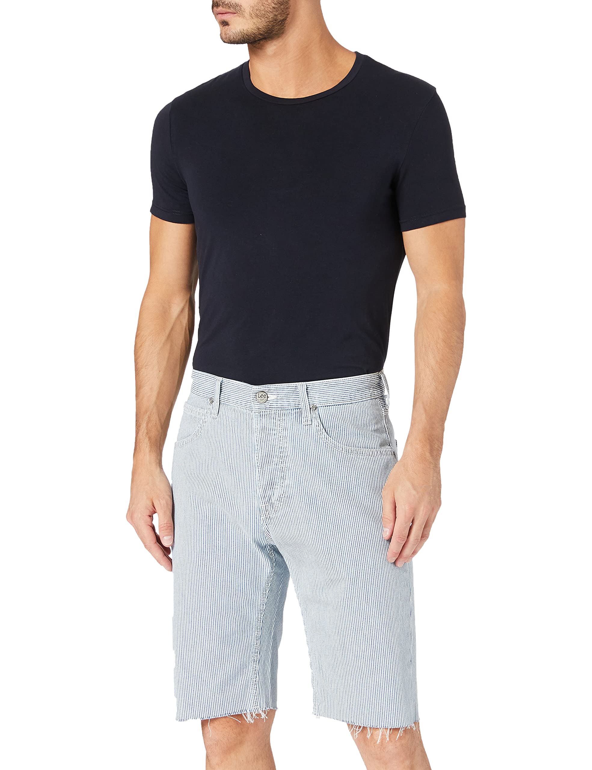 Lee Cut Off short homme summer wash denim effiloché