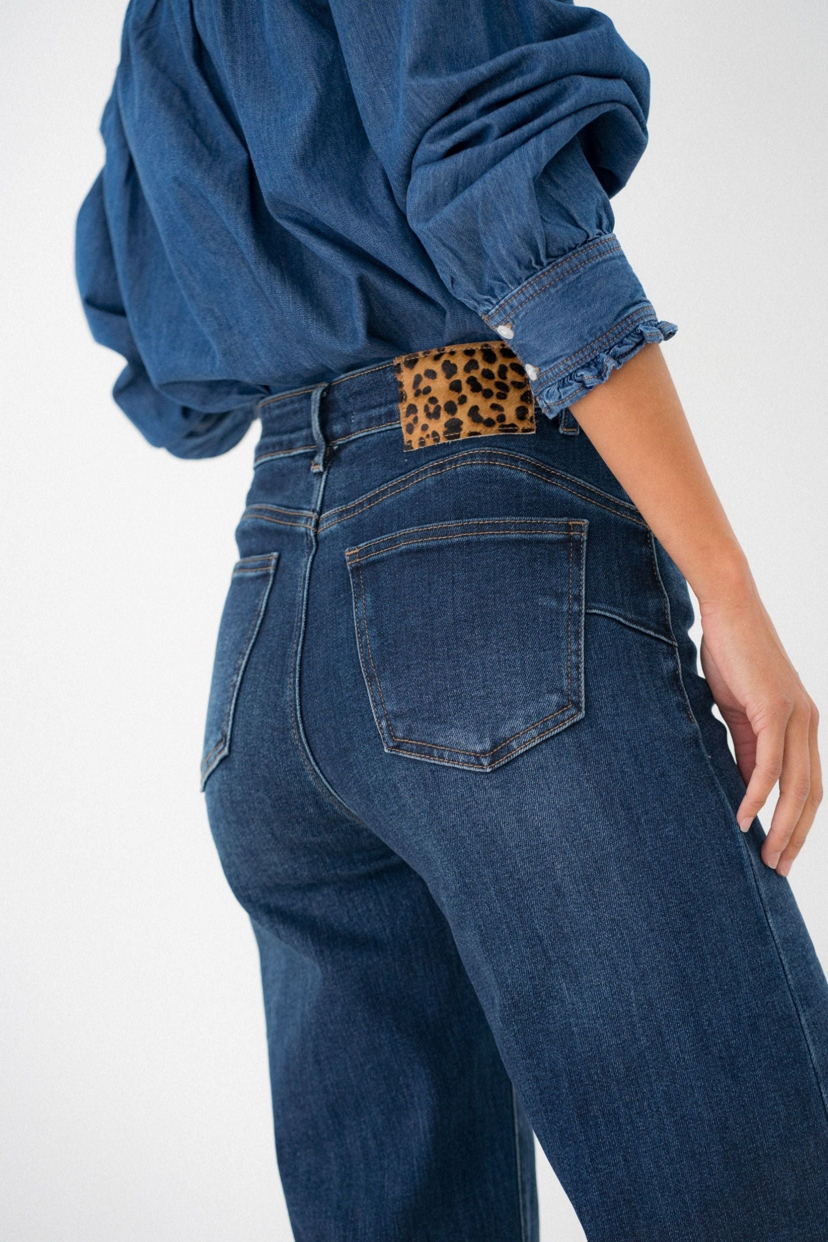 Maison Onado Sirine jean wide délavé push-up