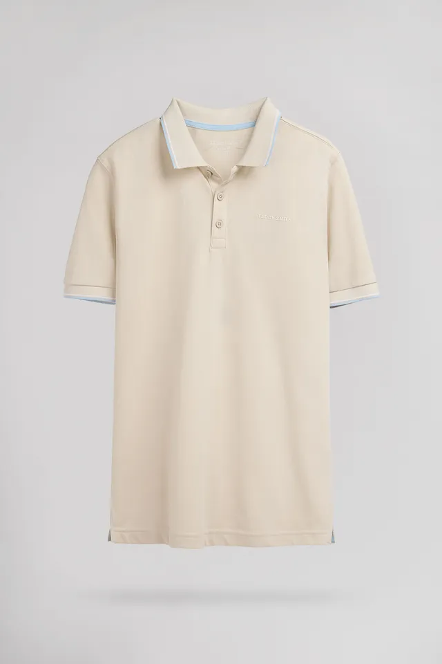 Teddy Smith Pasian 2 MC polo piqué beige clair coton