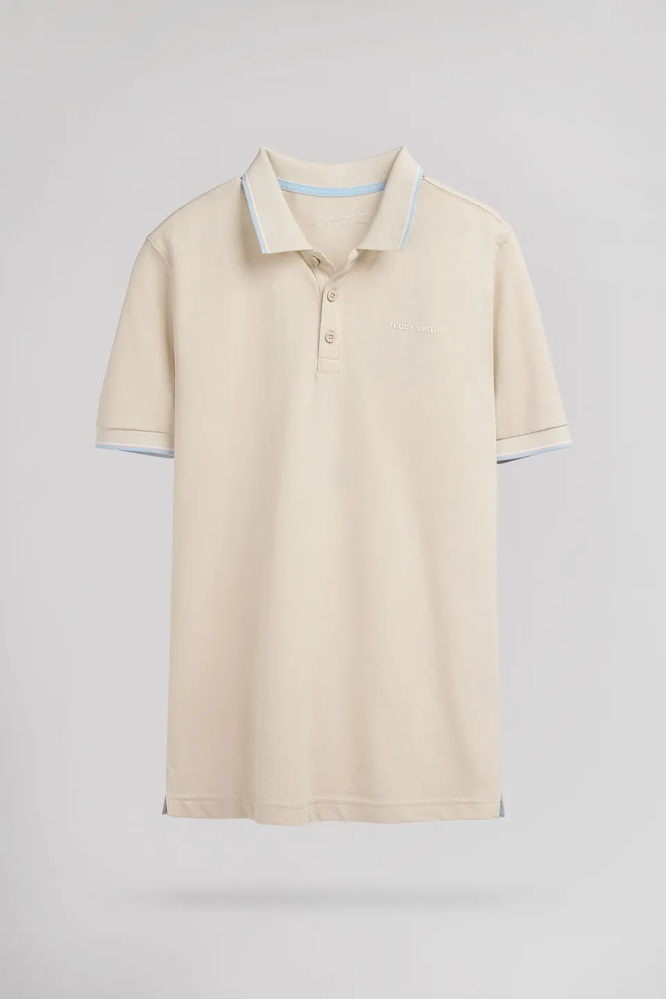 Teddy Smith Pasian 2 MC polo piqué beige clair coton