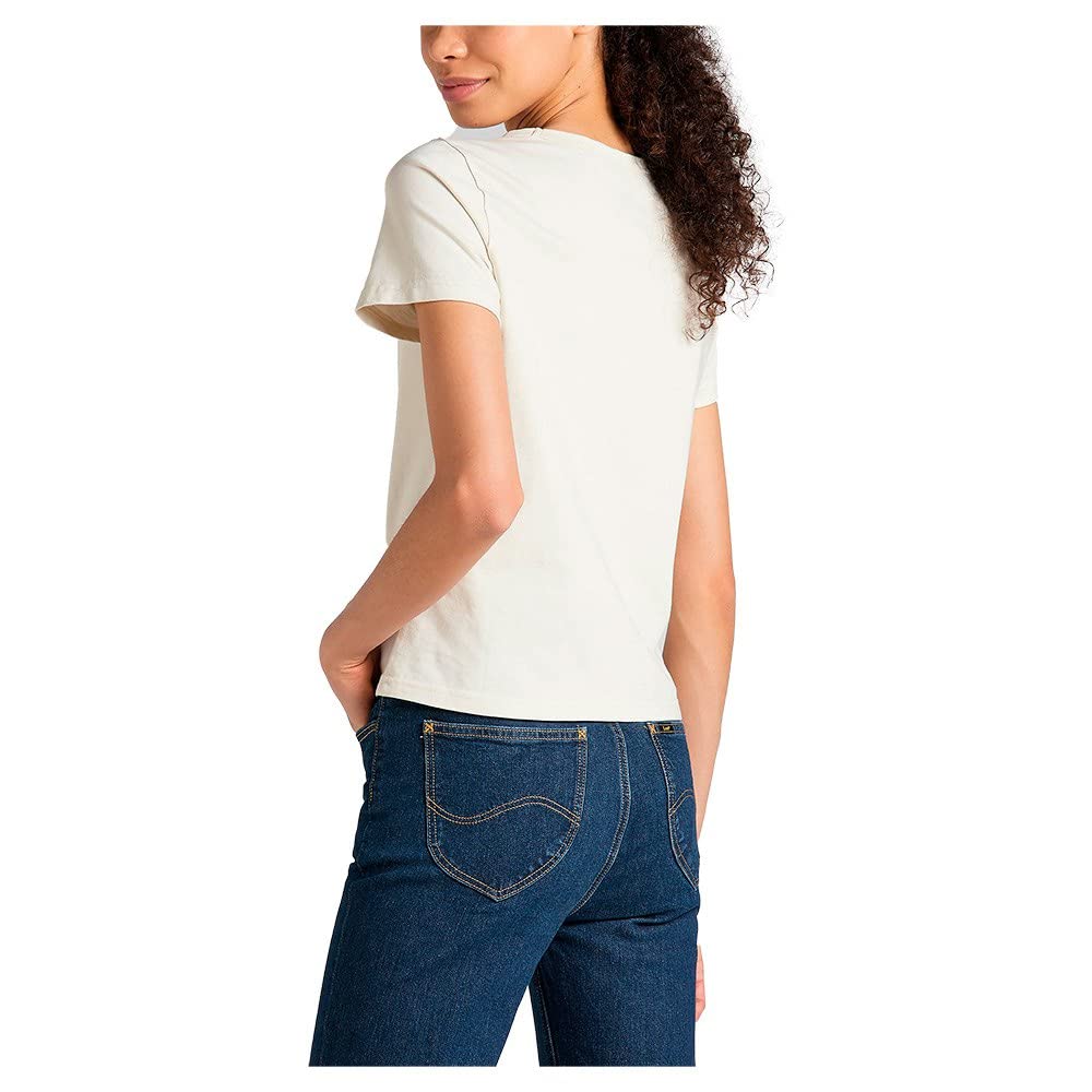 Lee Shrunken Tee t-shirt femme écru ajusté