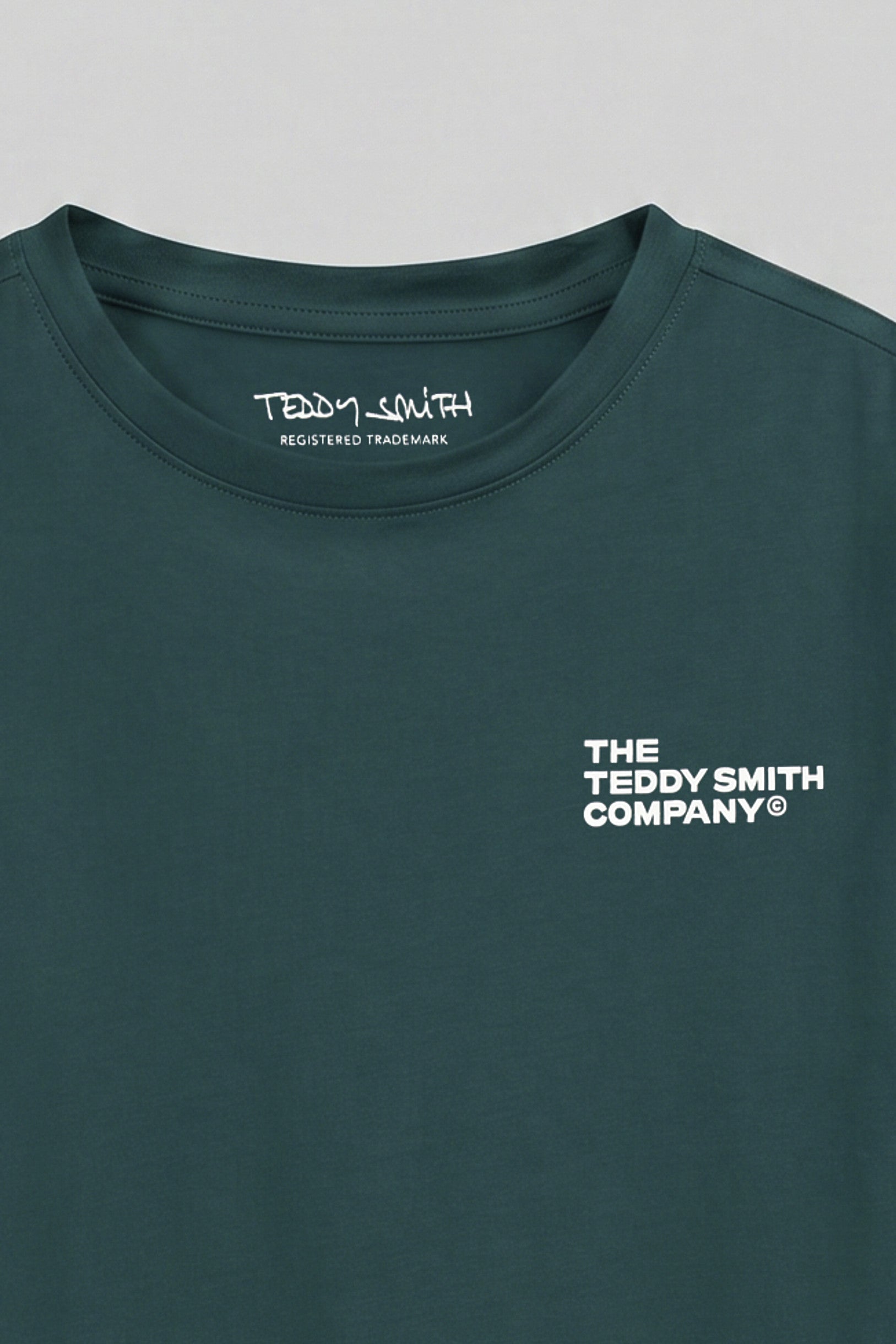 Teddy Smith T-COMPANY MC JR t-shirt garçon vert pin ajusté