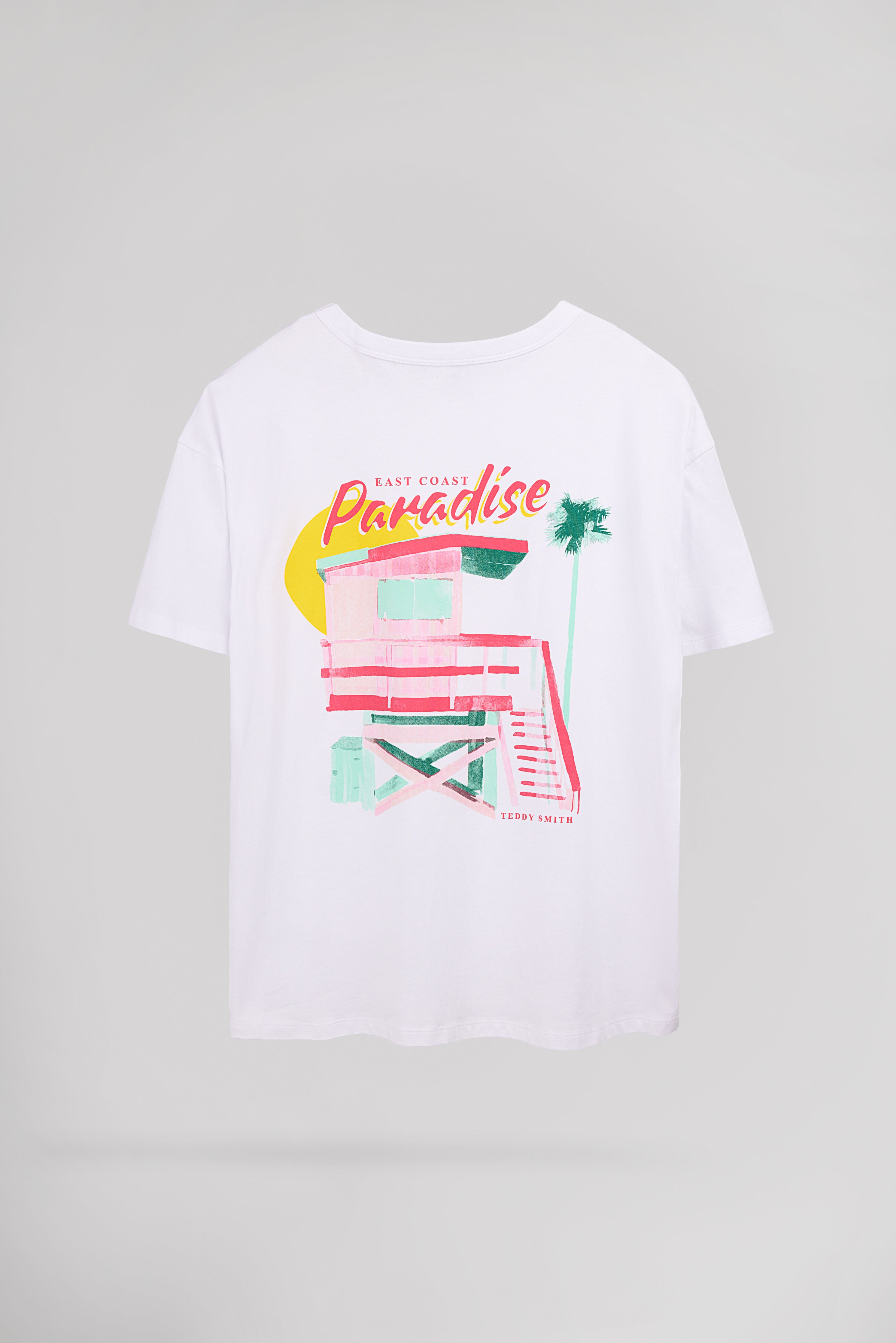 TEDDY SMITH T-PLAYA t-shirt blanc oversize femme