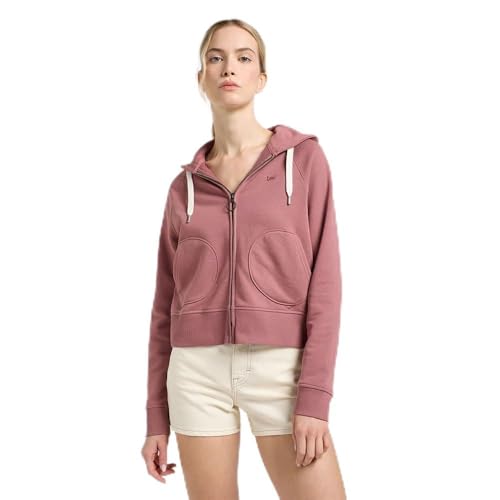 Lee Zip Through Hoodie sweat femme écru zippé capuche