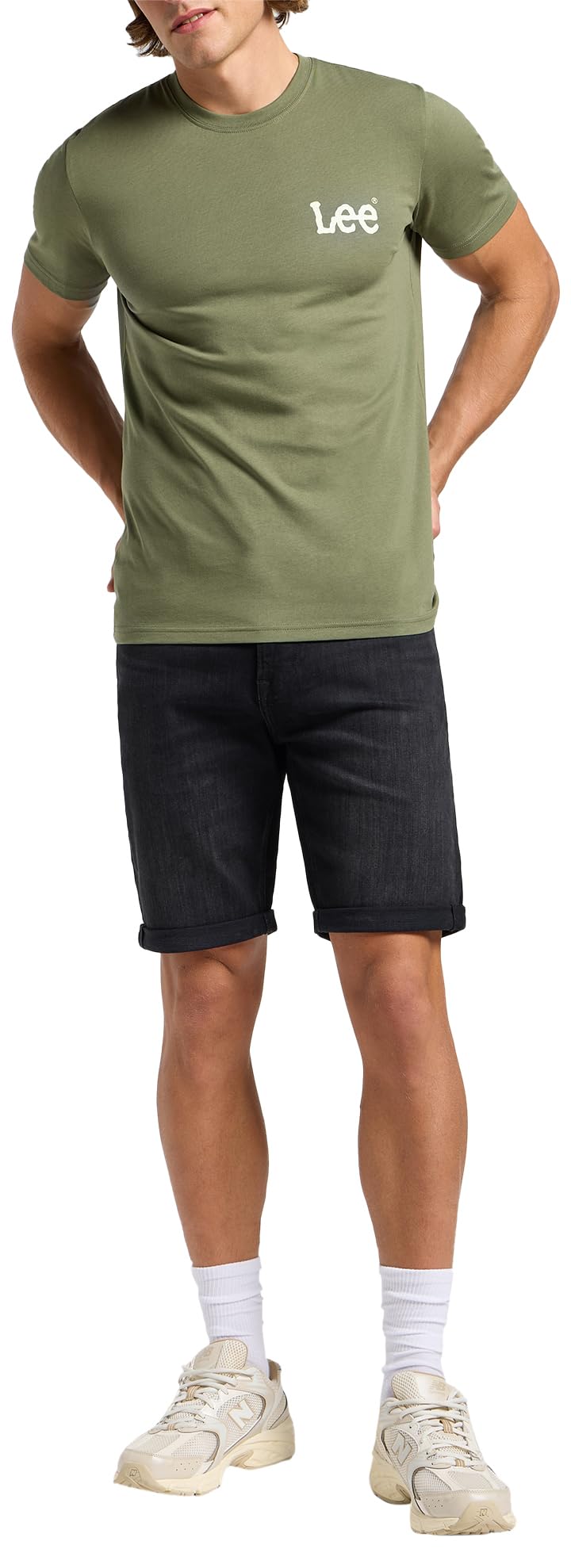 Lee Medium Wobbly Lee Tee t-shirt homme olive grove coton