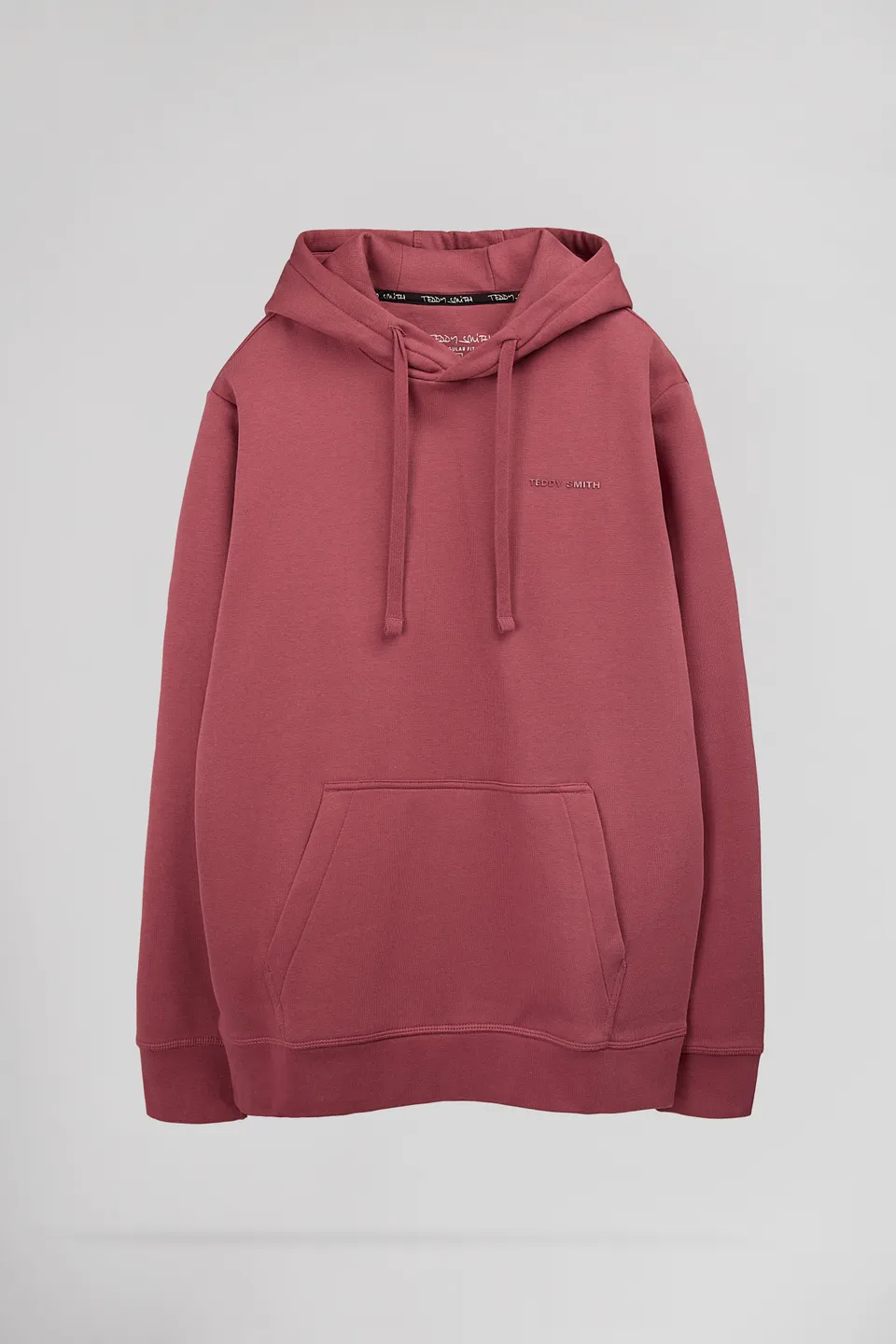 Teddy Smith S-Nark Hoody sweat capuche framboise homme