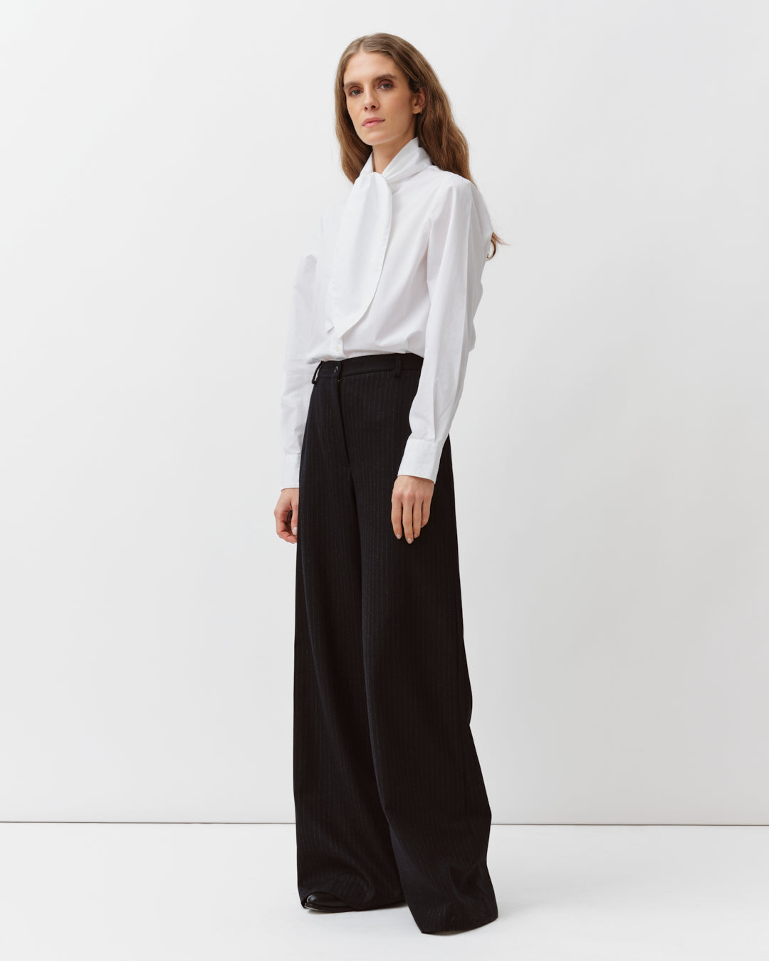 DIEGA CIRCIA chemise blanche coton lavallière