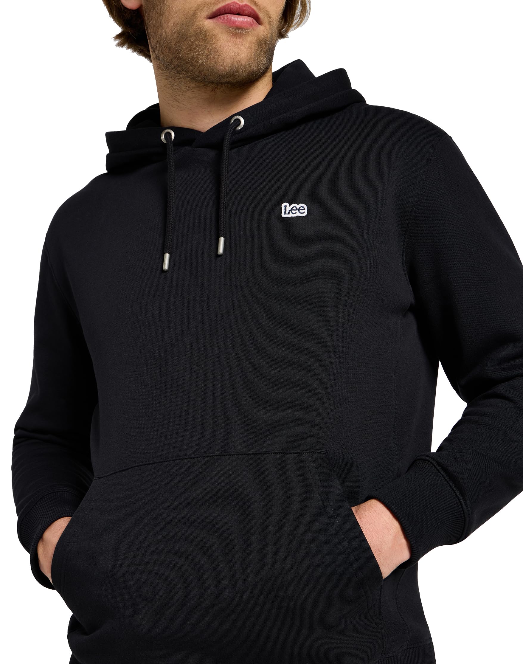 Lee Plain Hoodie sweat capuche homme noir XXL molleton