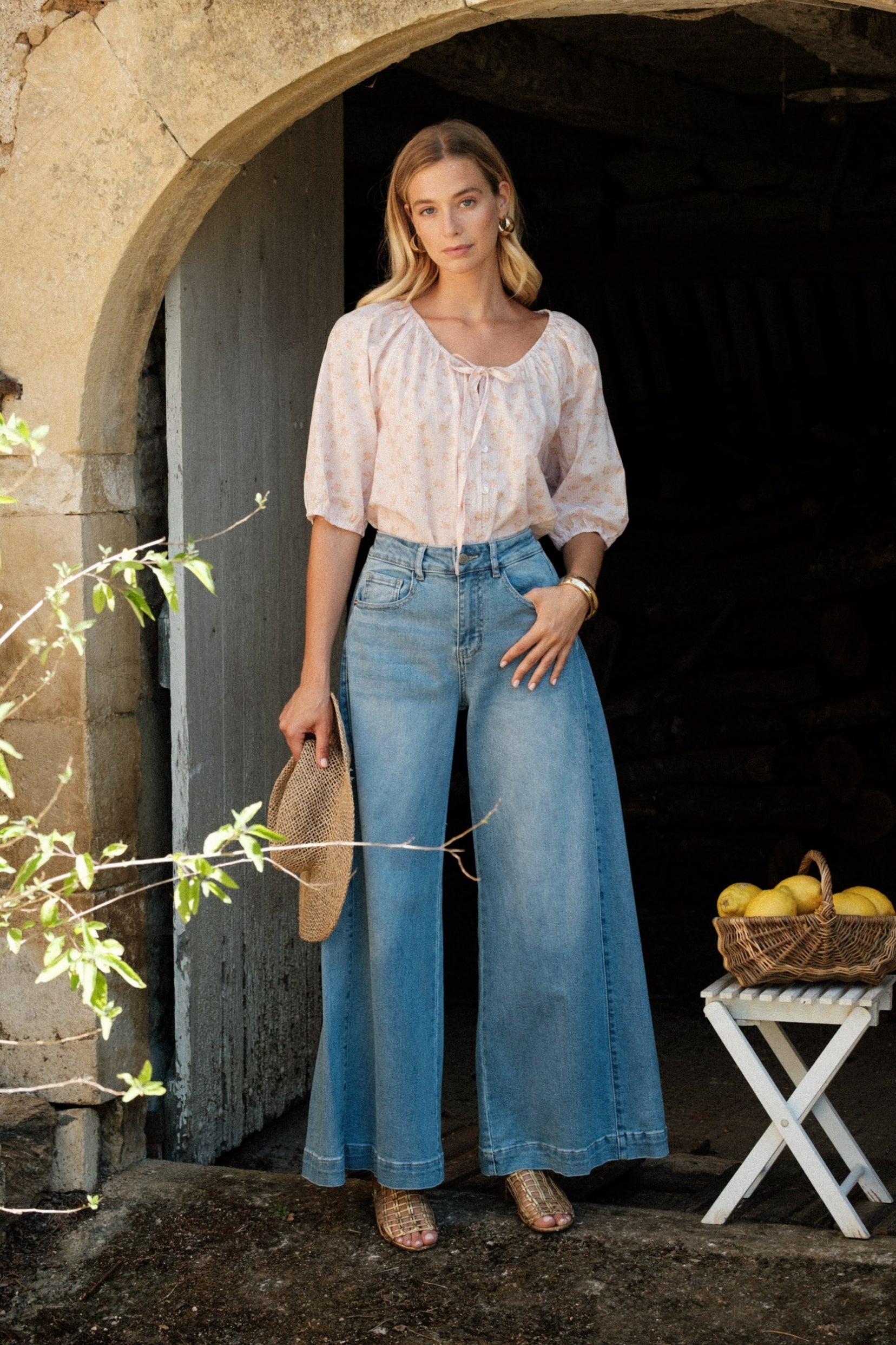Maison Onado Loliette jean wide leg bleu extra-large
