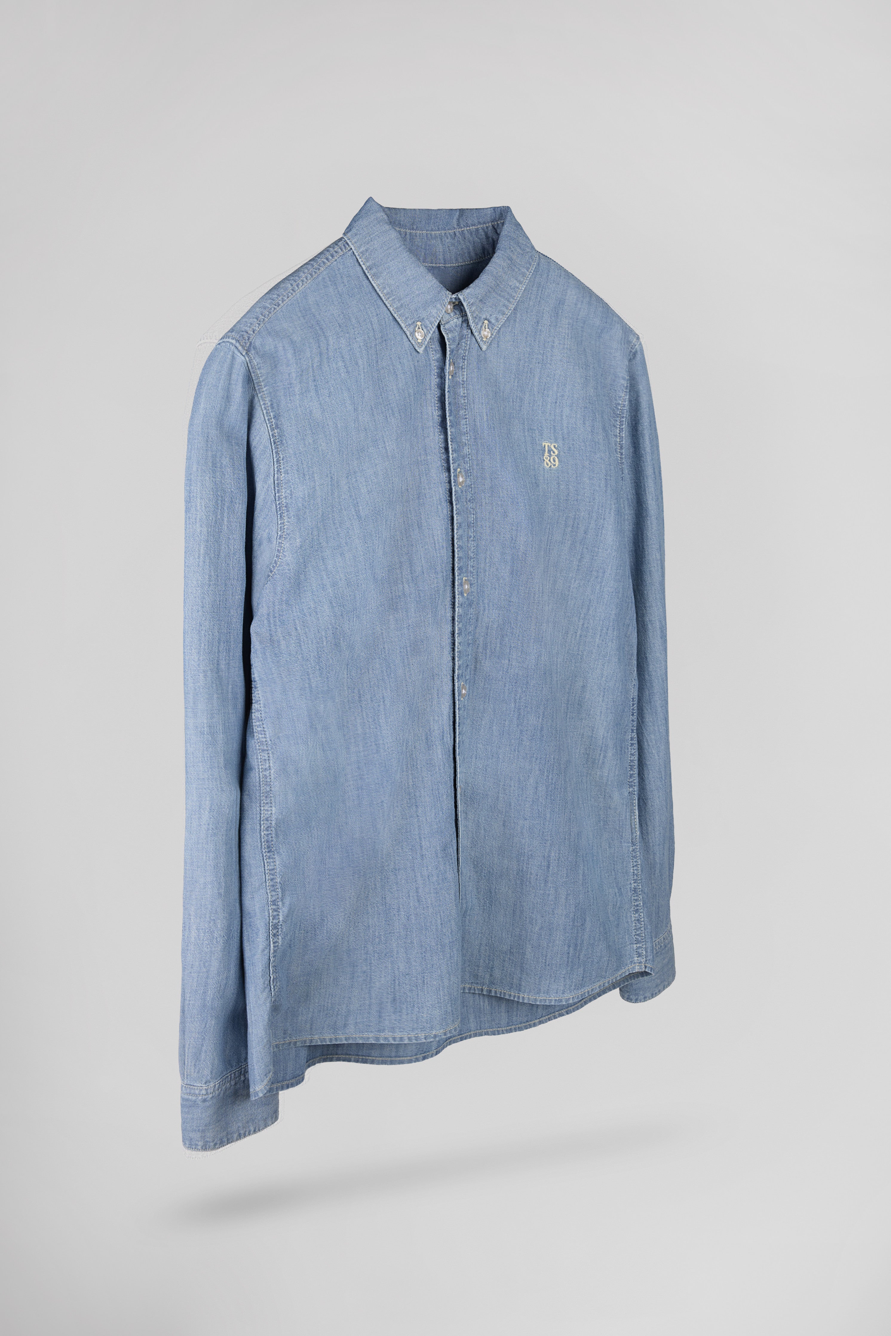 Teddy Smith C-Staner ML chemise chambray indigo clair coton