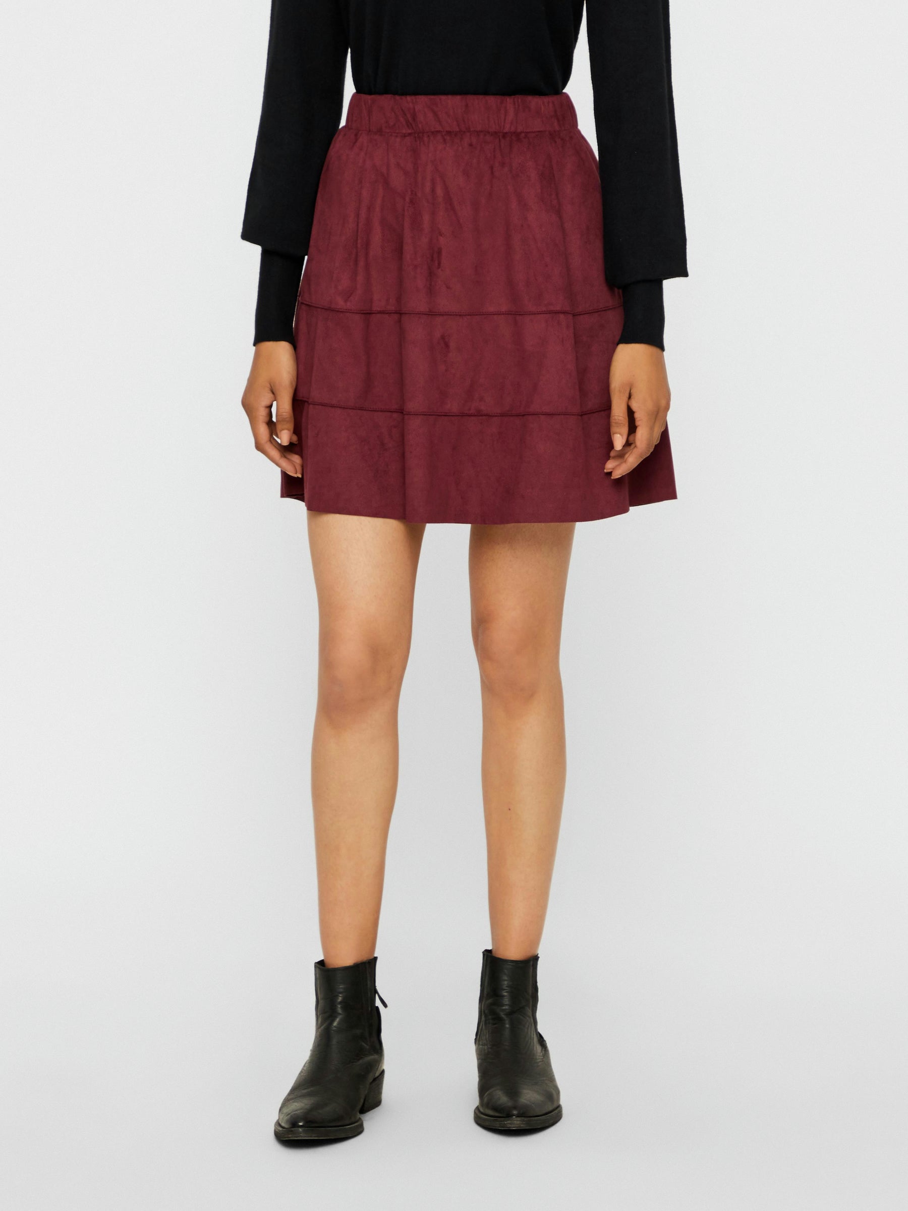 Noisy May jupe courte daim synthétique taille élastique