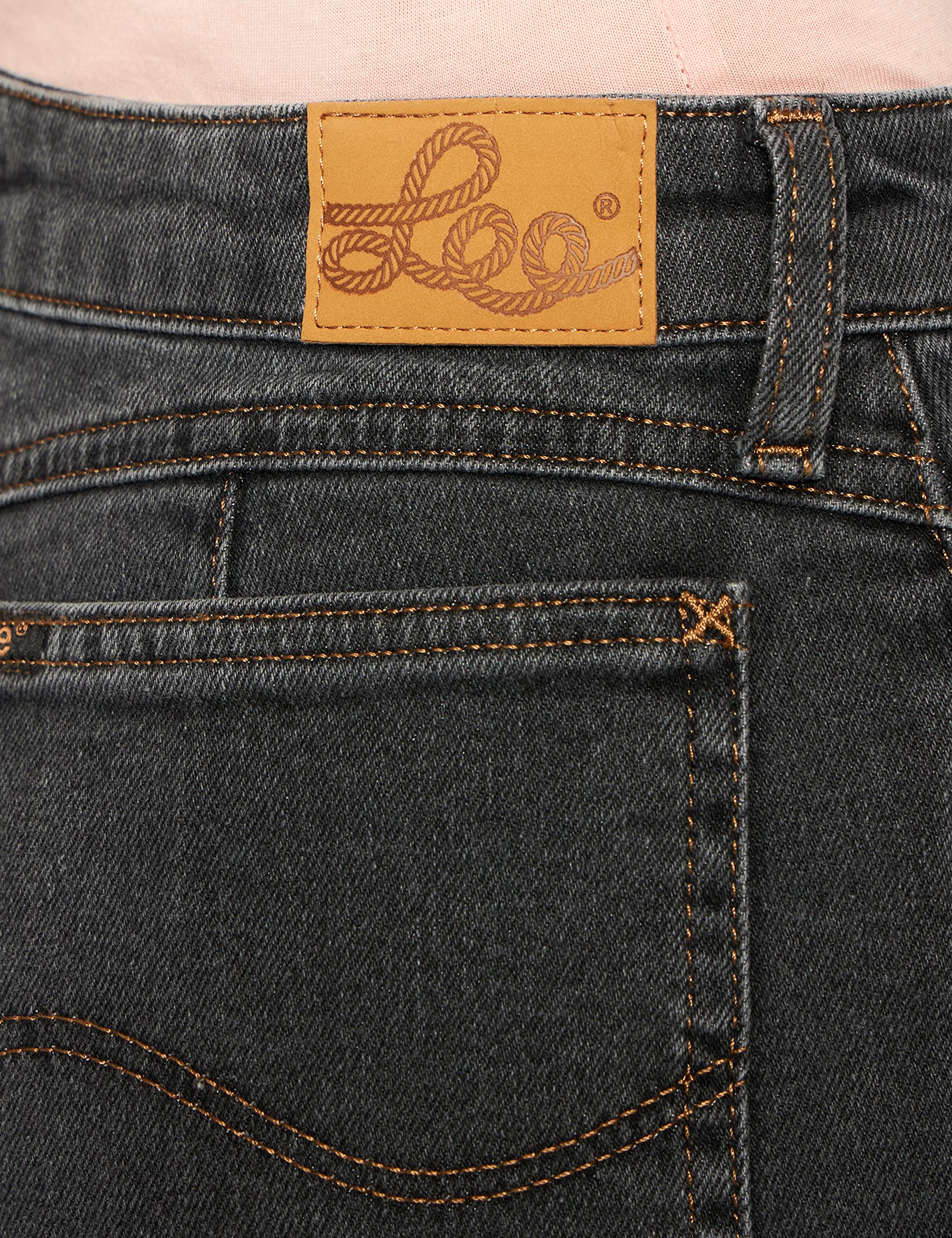 Lee Carol Western jean boyfriend femme noir délavé