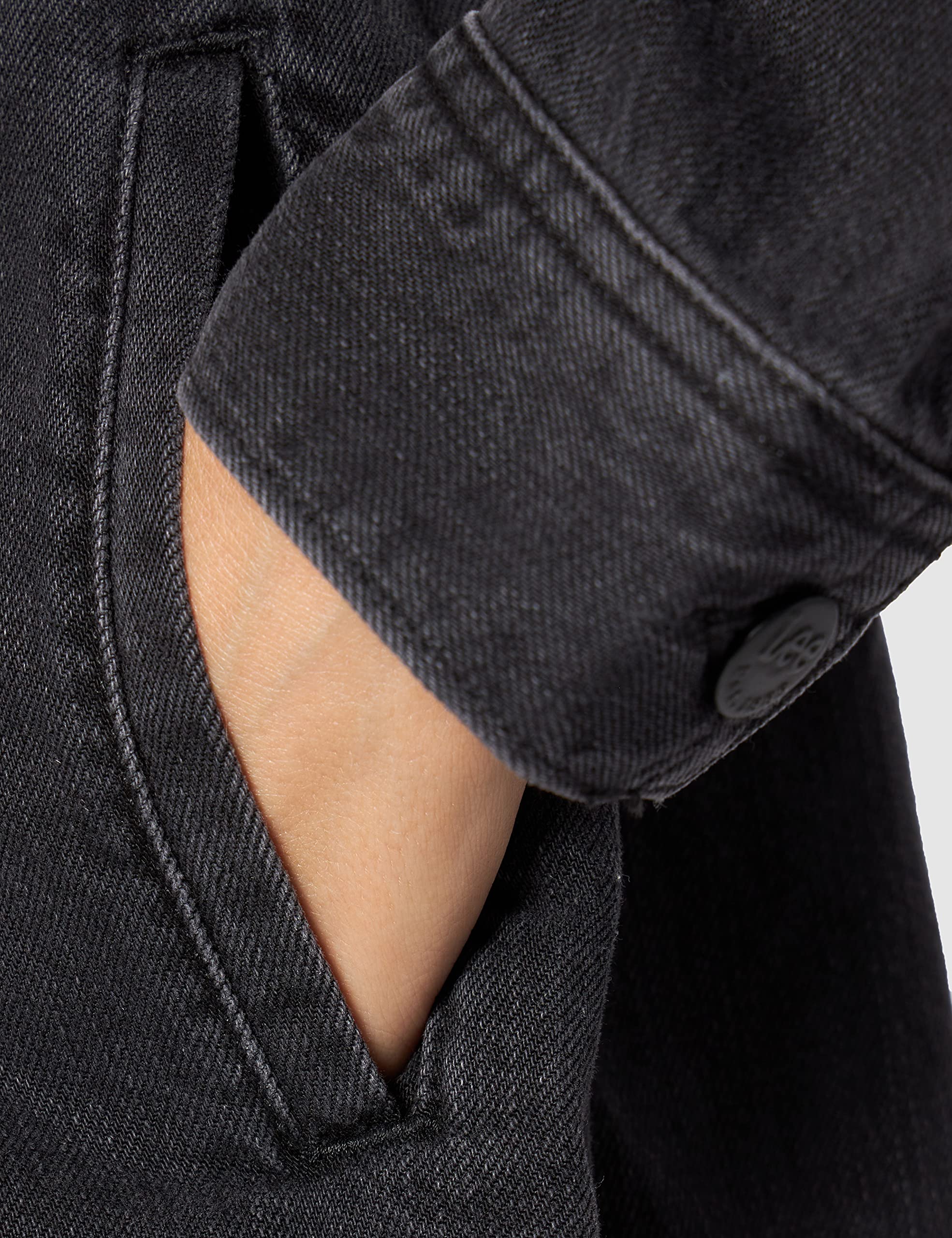 Lee Belted Rider veste en jean noir ceinturée